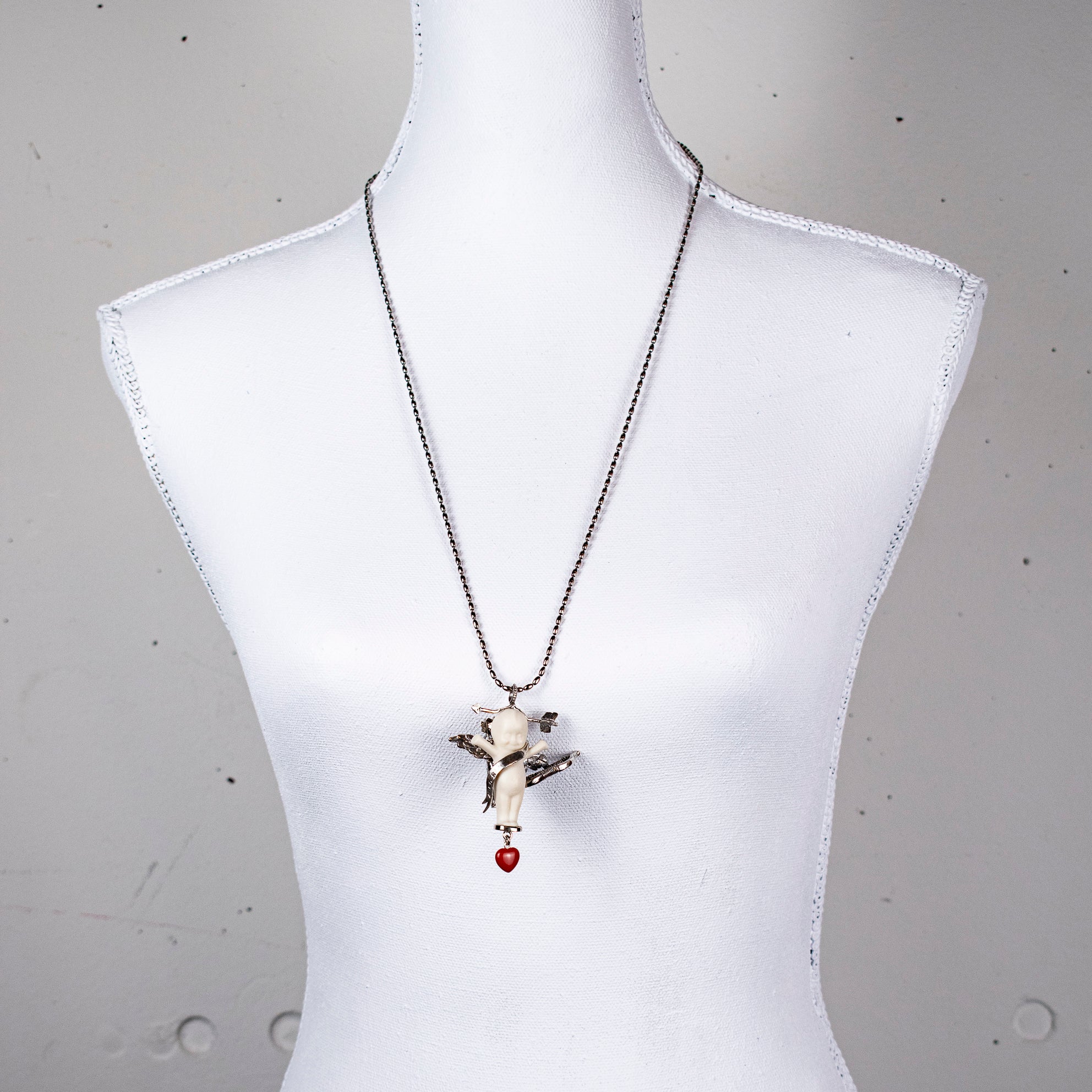 "Amor" Necklace White And Silver
