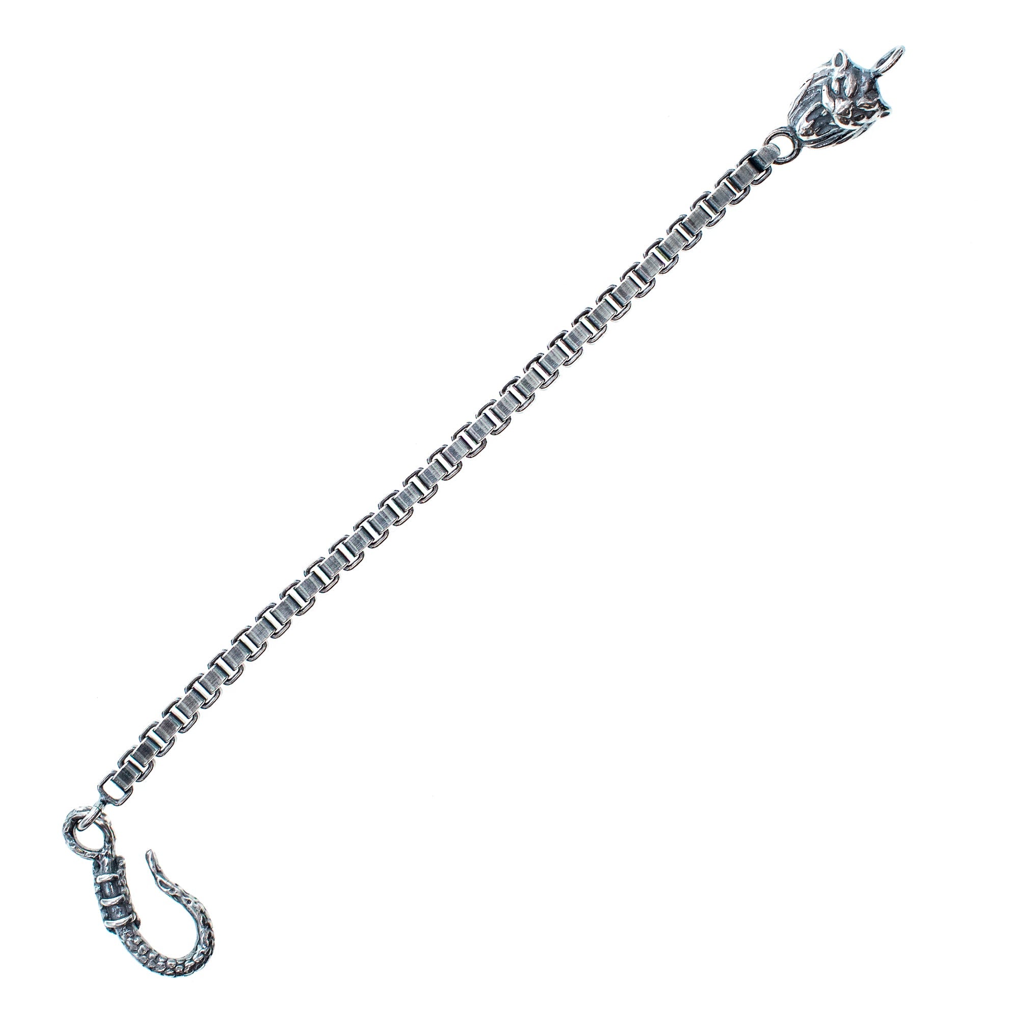 Silver Men's Bracelet Lion