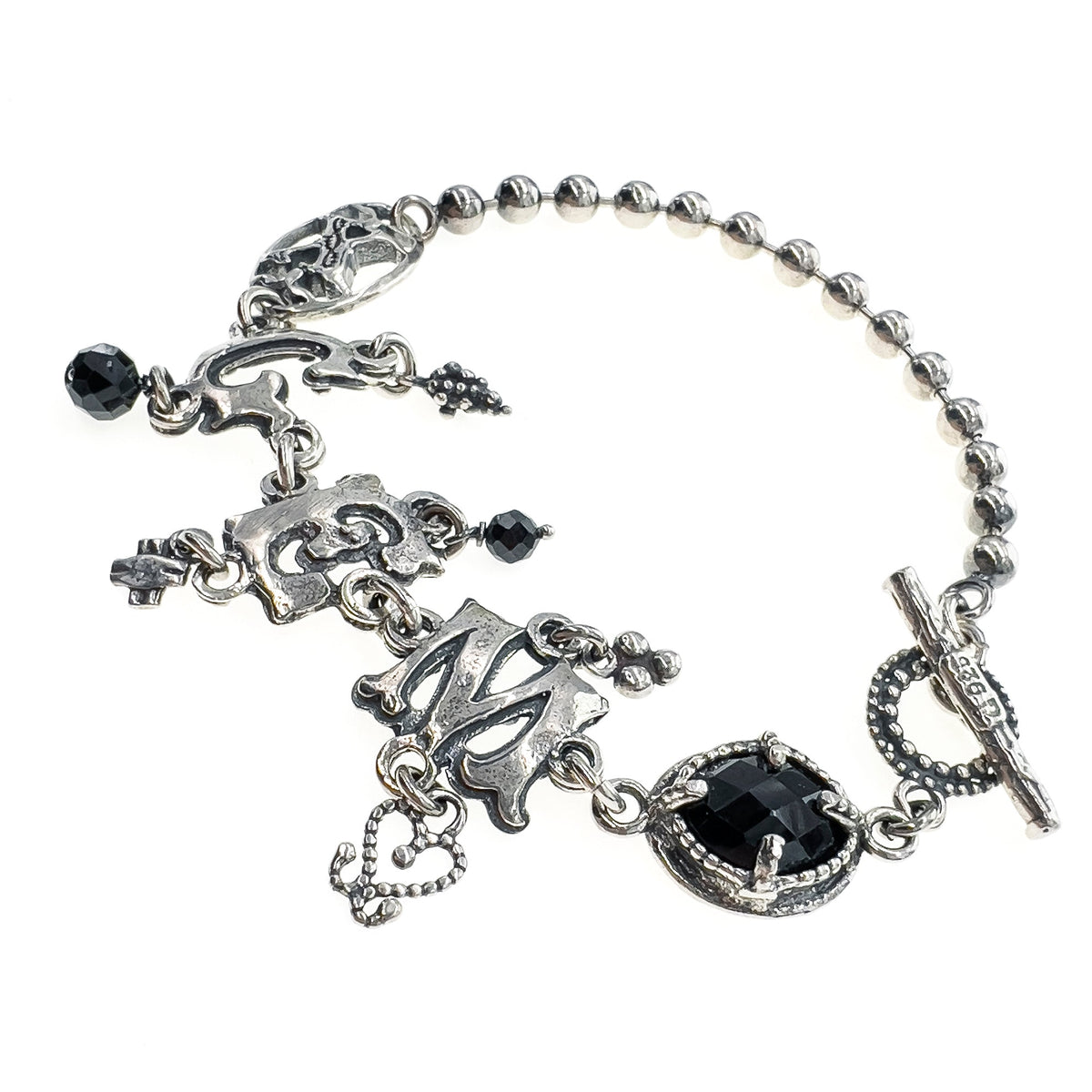 GEM Letter Bracelet – Sterling Silver – Gem Kingdom