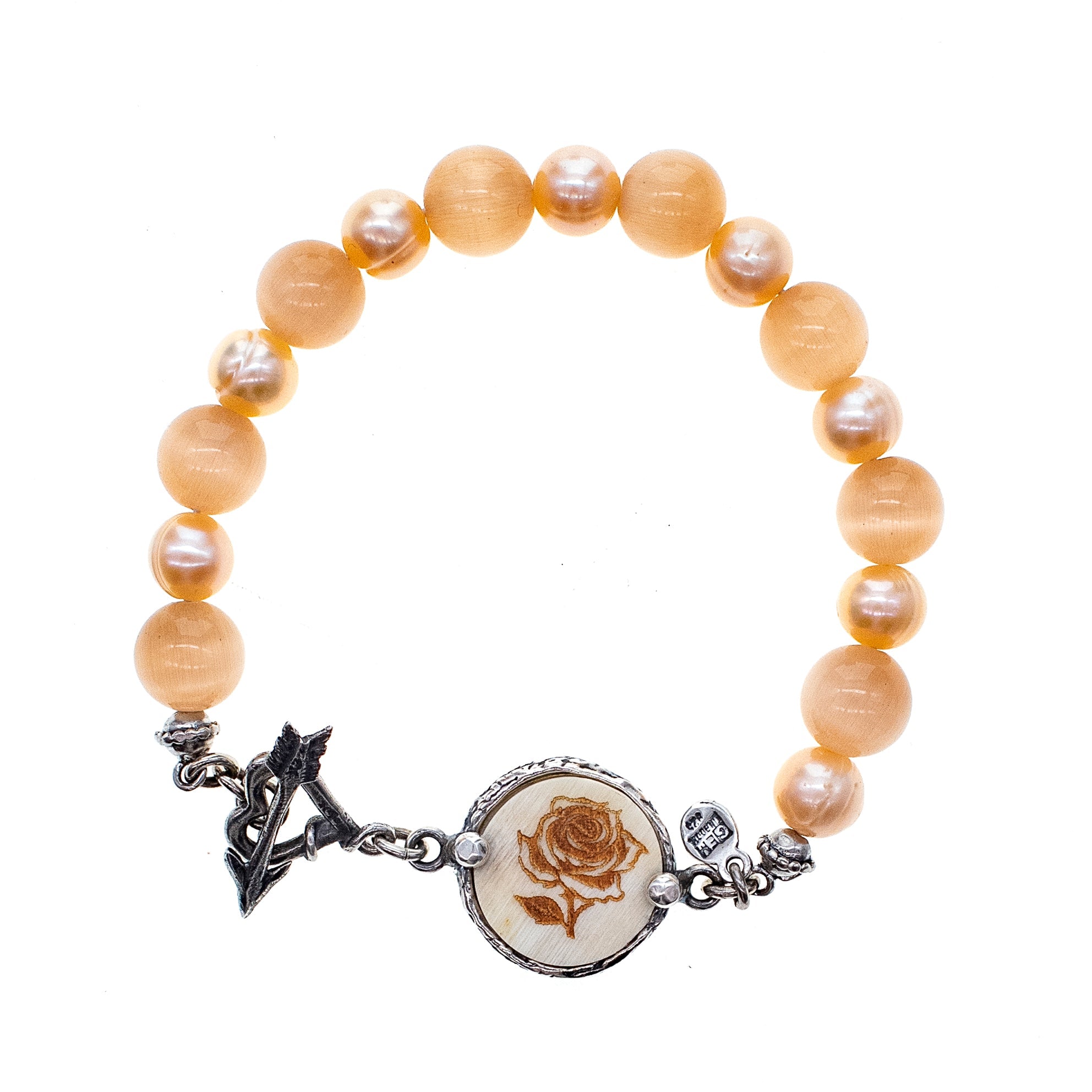 Beaded Bracelet Pink – Sterling Silver – Gem Kingdom