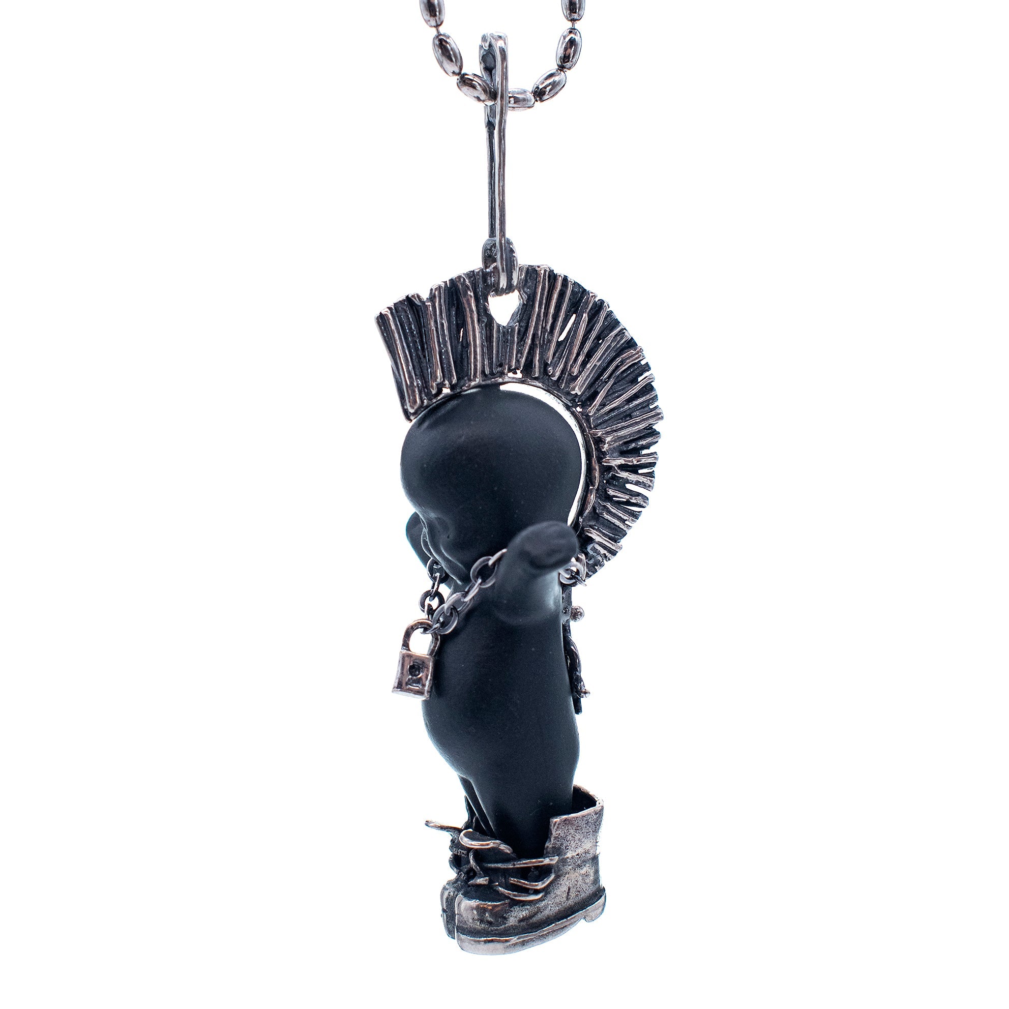 Little Sid Black And Silver Necklace – Sterling Silver – Gem Kingdom
