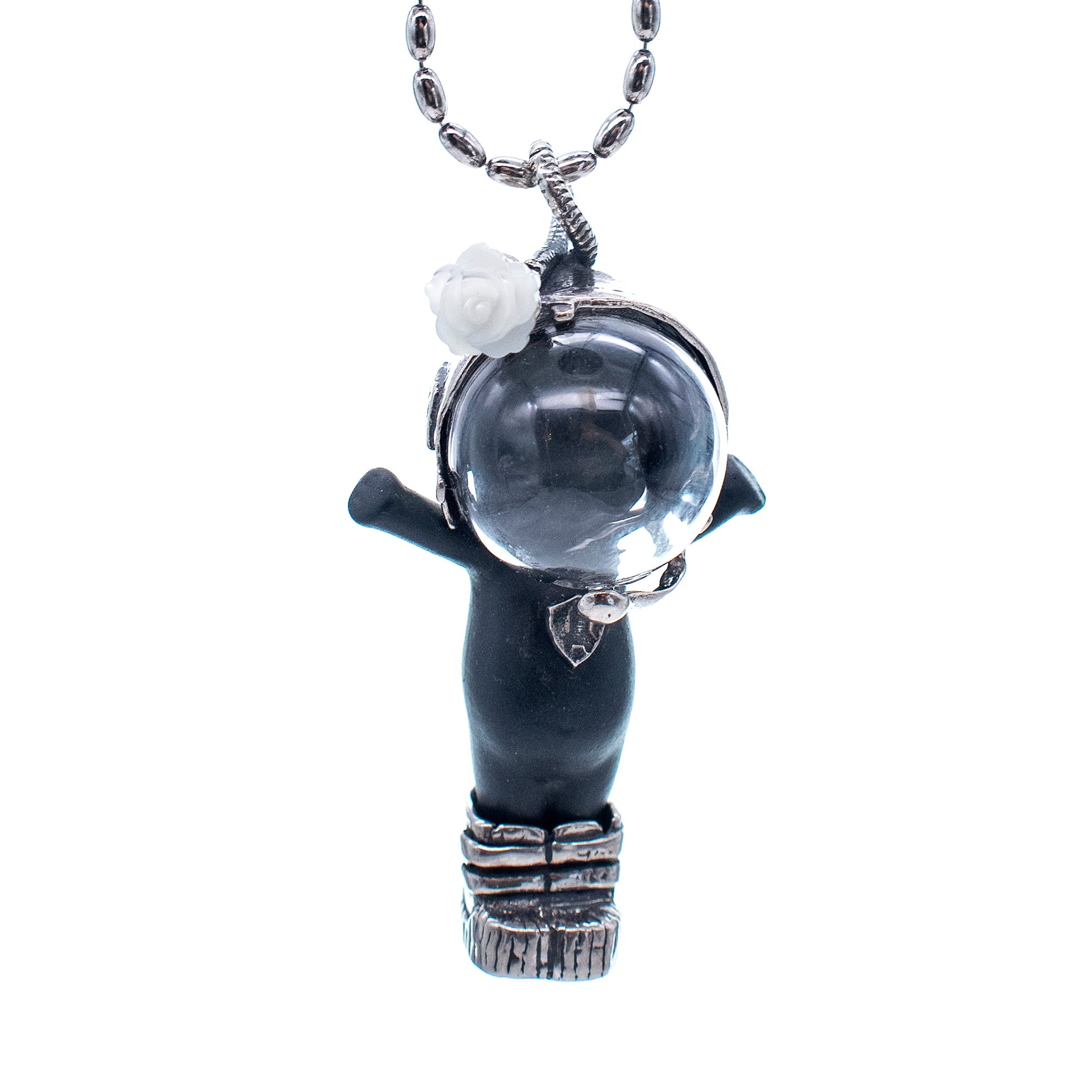 Major Tom Black And Silver Necklace – Sterling Silver – Gem Kingdom