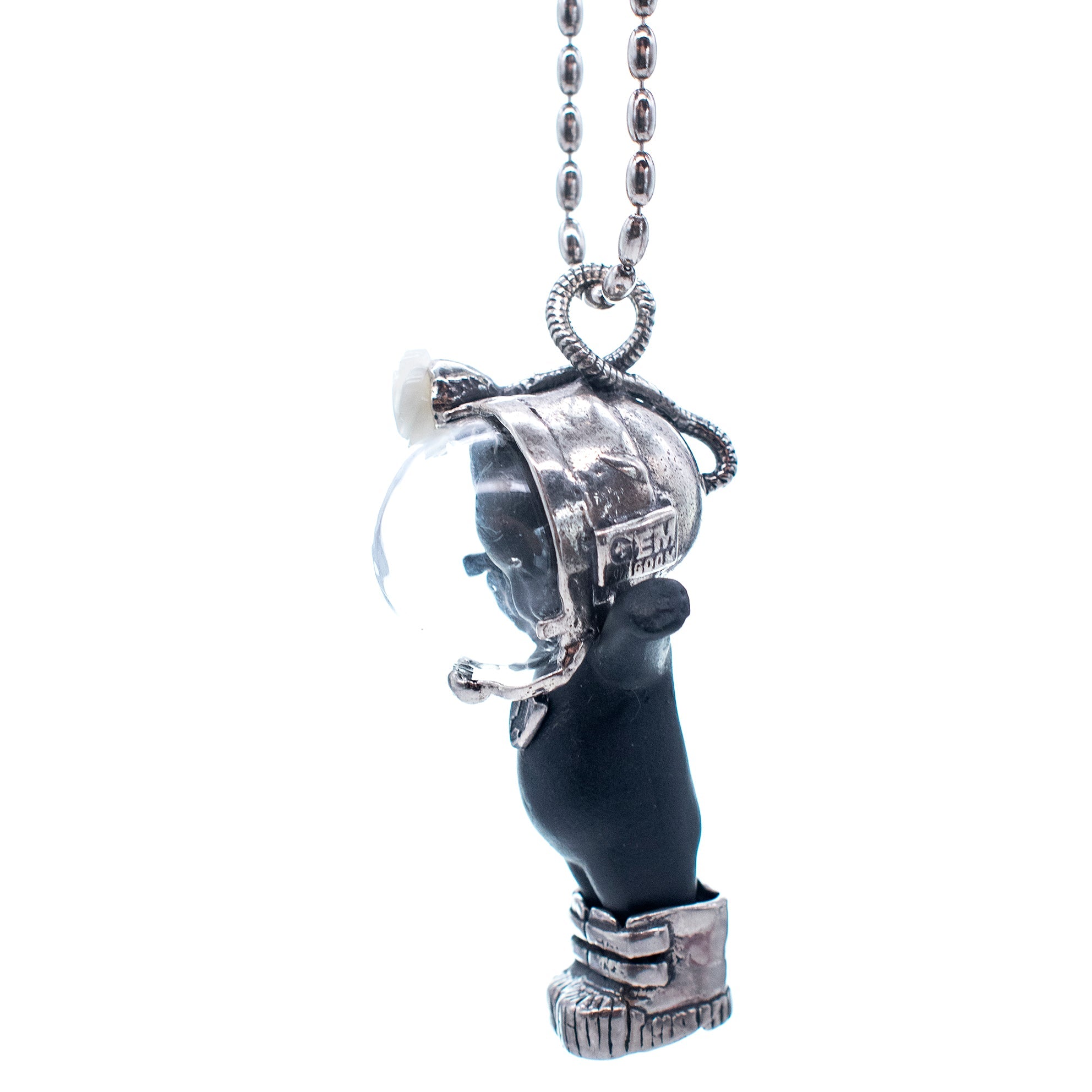Major Tom Black And Silver Necklace – Sterling Silver – Gem Kingdom