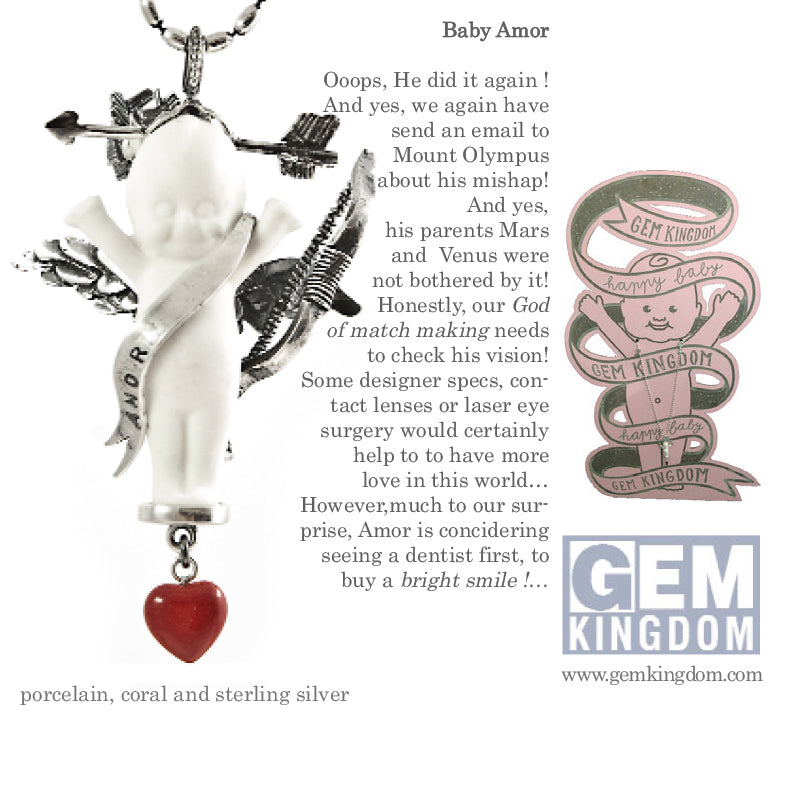 "Amor" Necklace White And Silver
