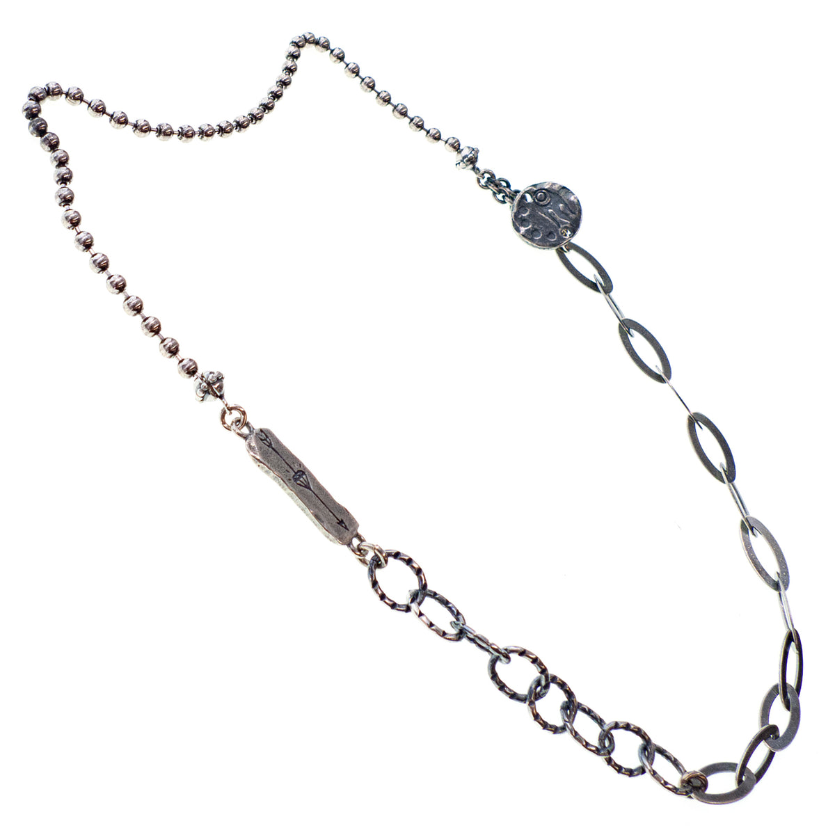 Mixed Charm Silver Chain Necklace – Sterling Silver – Gem Kingdom