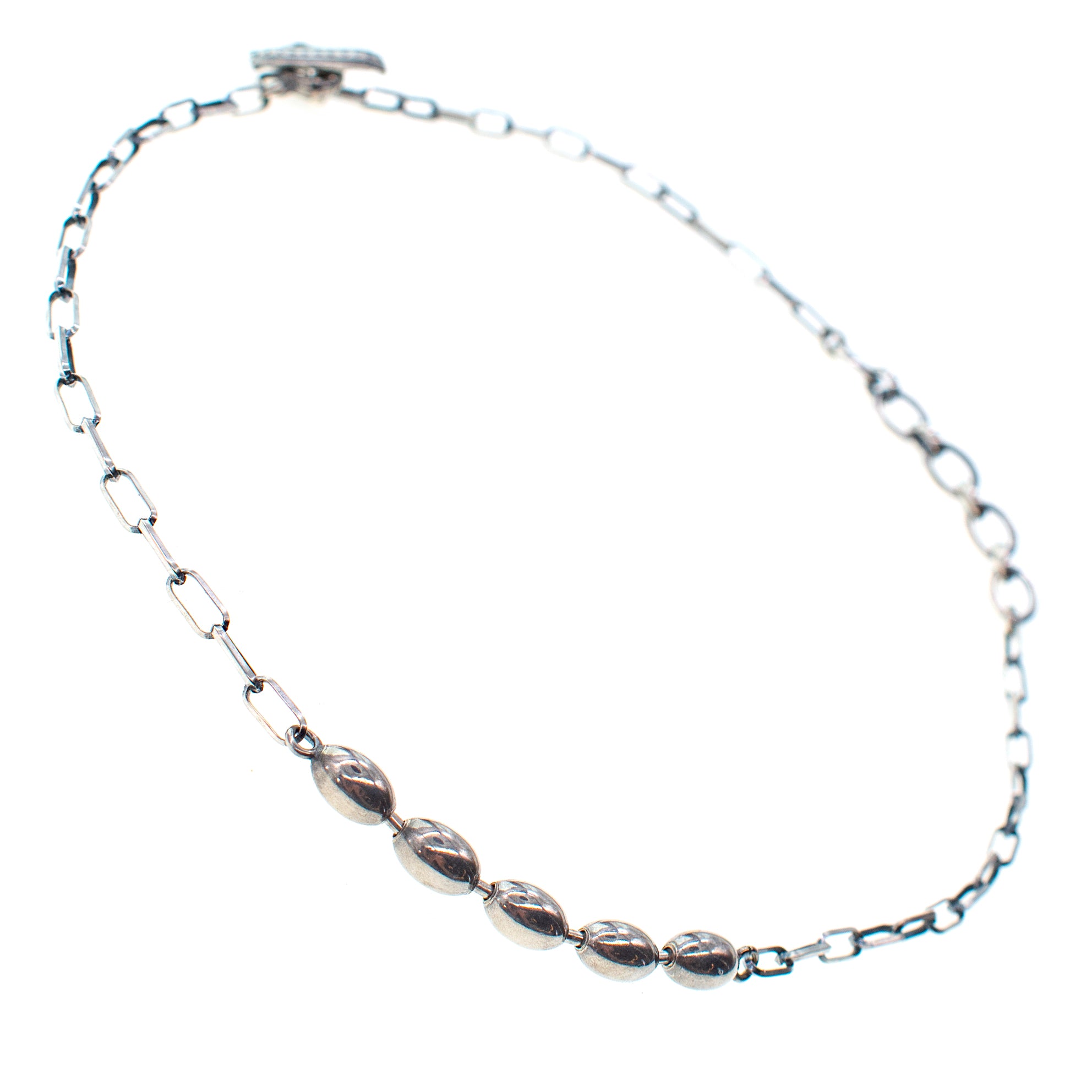 A-symmetrische Zilveren Ketting