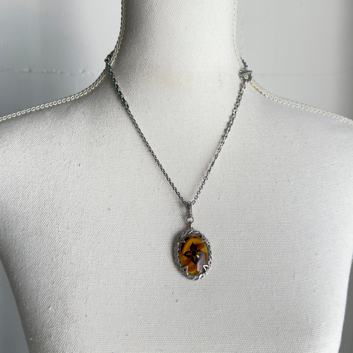 Rosary Sterling Silver Necklace