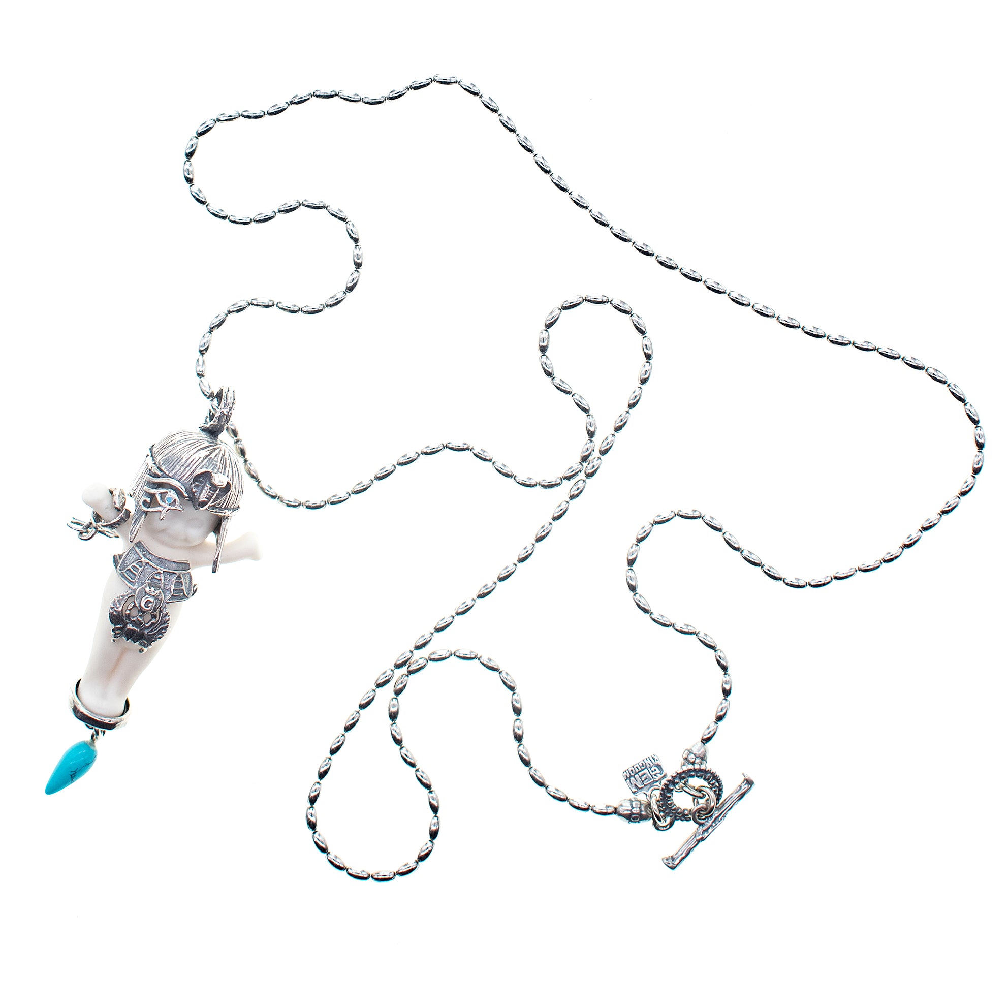 "Cleo" Necklace White And Silver