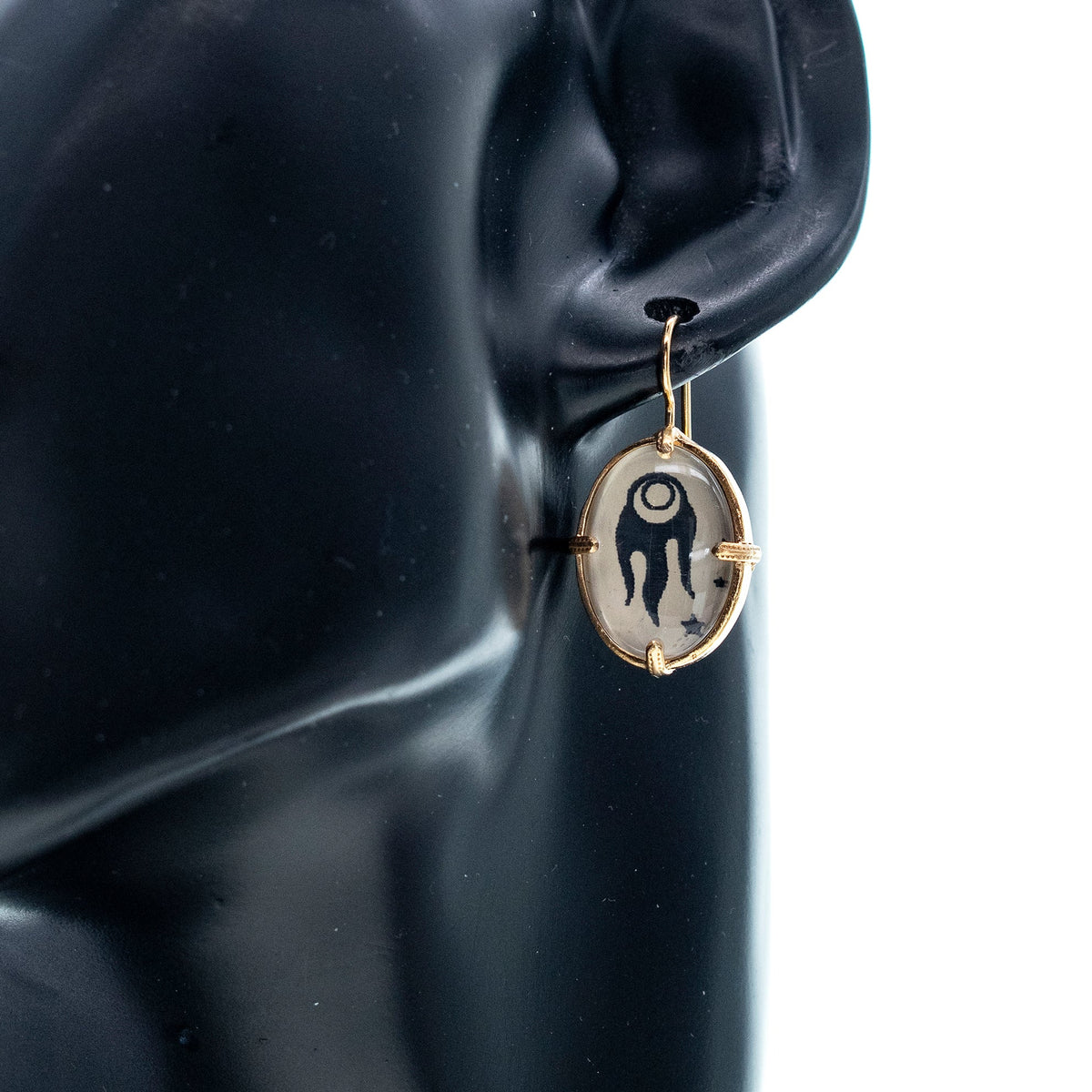 Cosmic Earrings White – 18k Gold Plated – Gem Kingdom