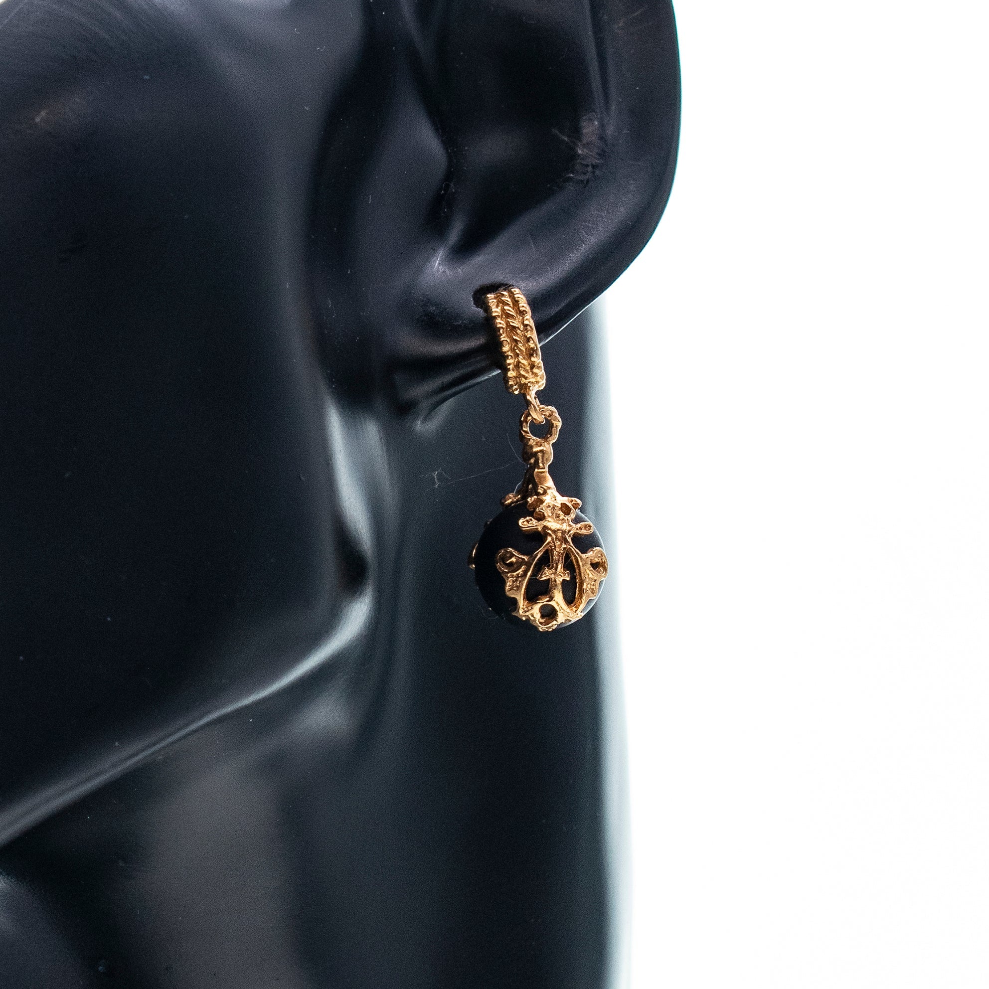 Black Orb Earrings