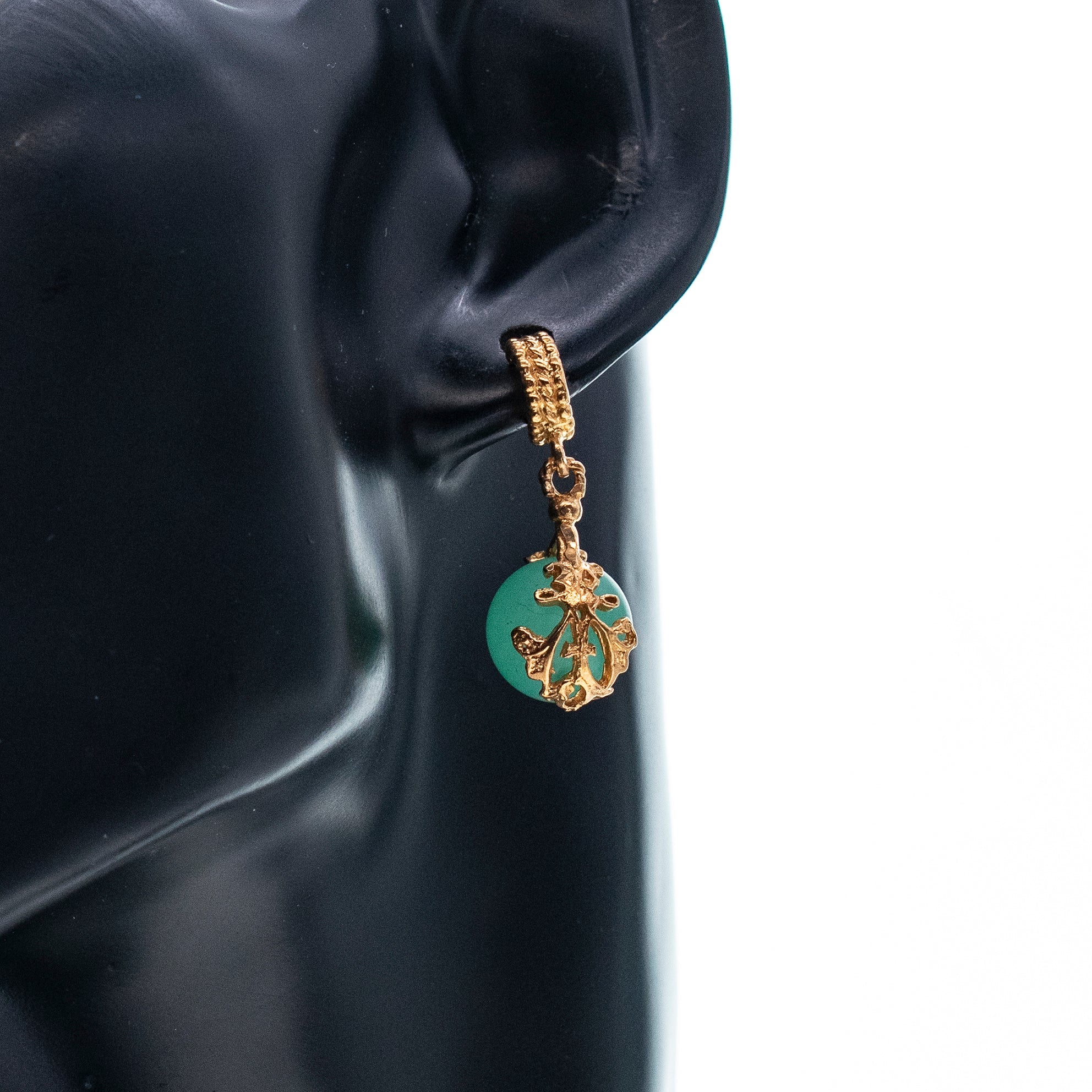 Green Orb Earrings