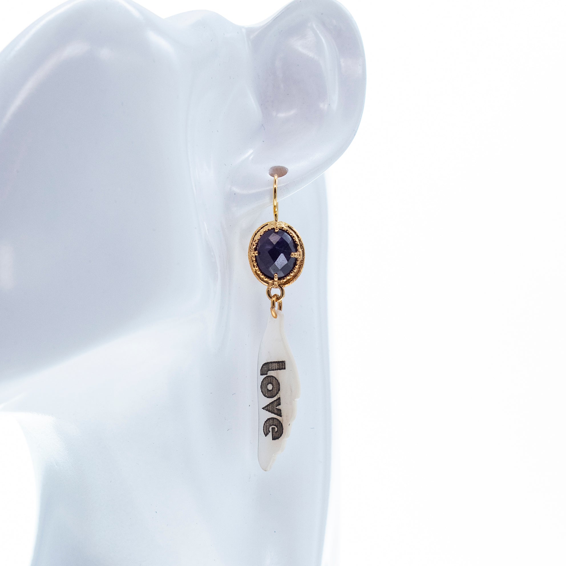 Winged Love Earrings – Gold Plated – Gem Kingdom