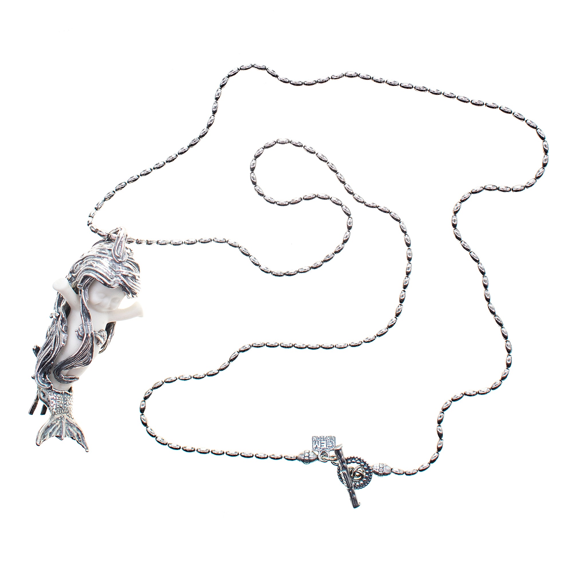"Flipper" Ketting Wit En Zilver