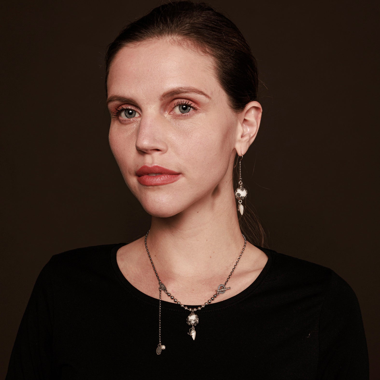 White Porcelain Pendant Necklace