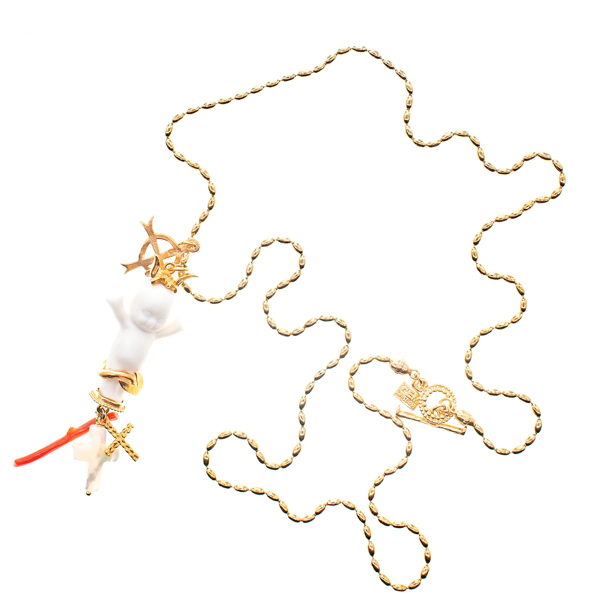 "Jezabella" Necklace White And Gold
