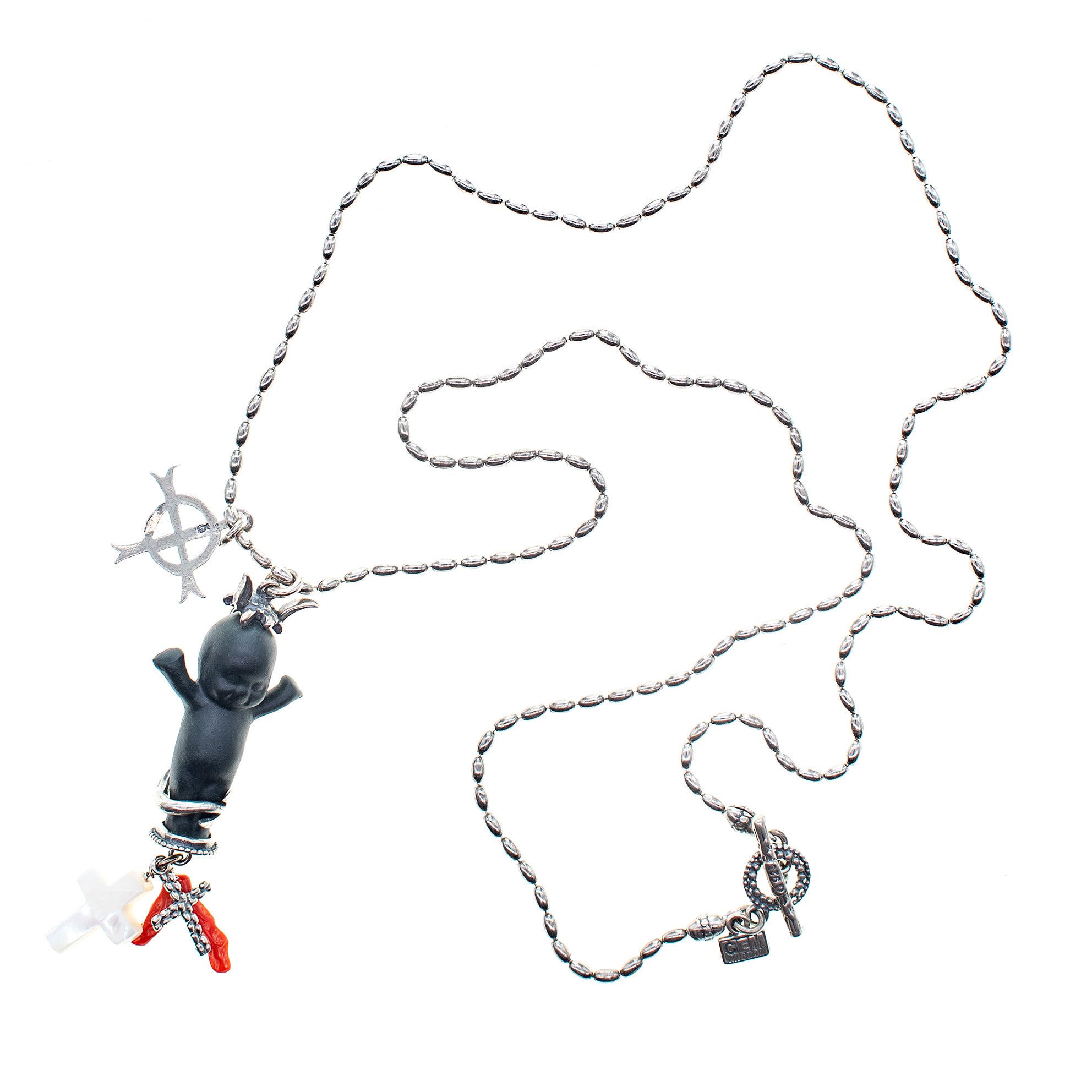 "Jezabella" Ketting Zwart En Zilver