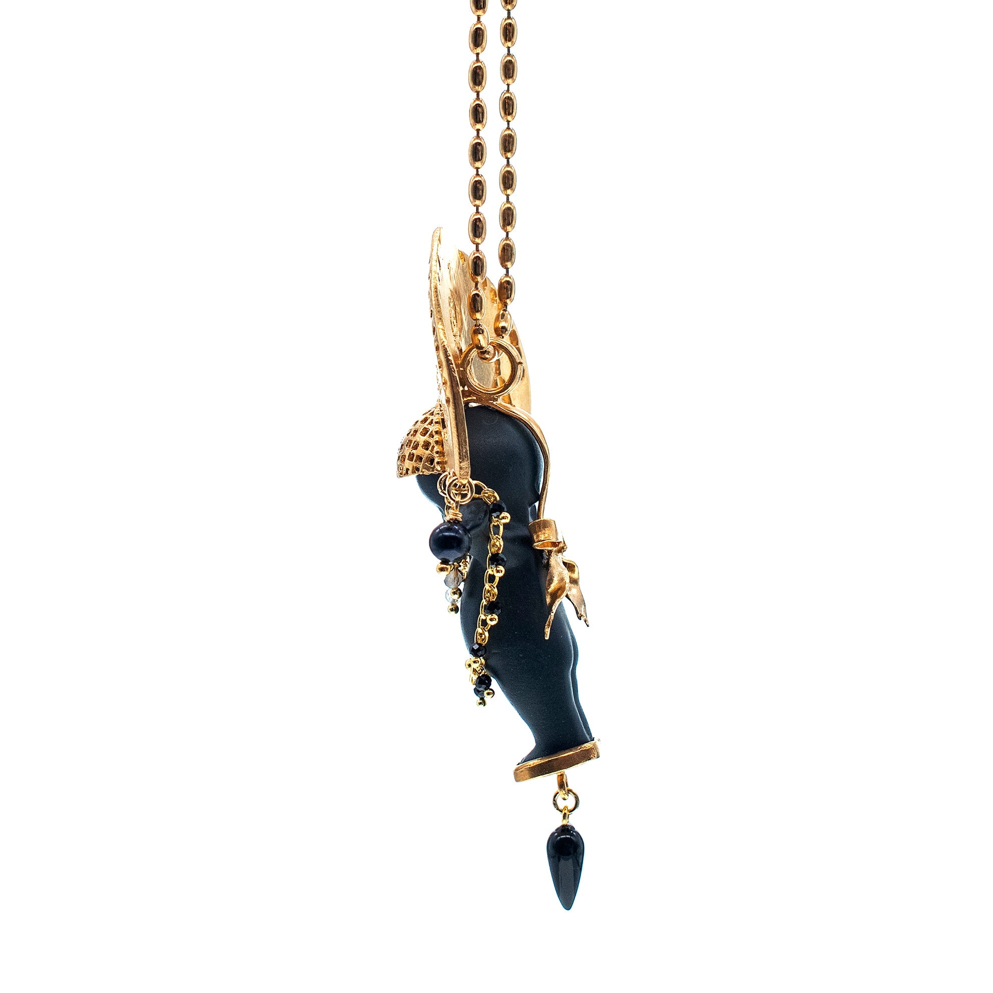 Koko Black And Gold Necklace – Gold Plated – Gem Kingdom