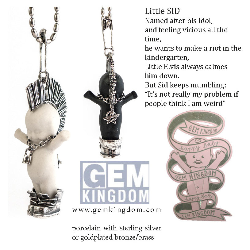 "Little Sid" Necklace White And Silver