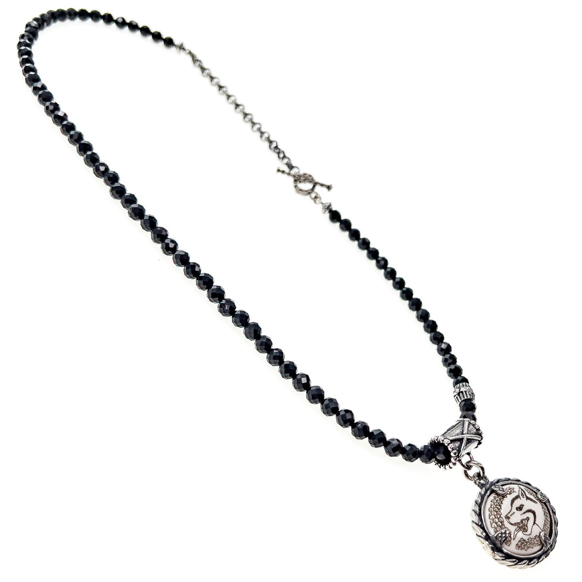 Back to the Future Engraved Medallion Necklace White – Sterling Silver – Gem Kingdom