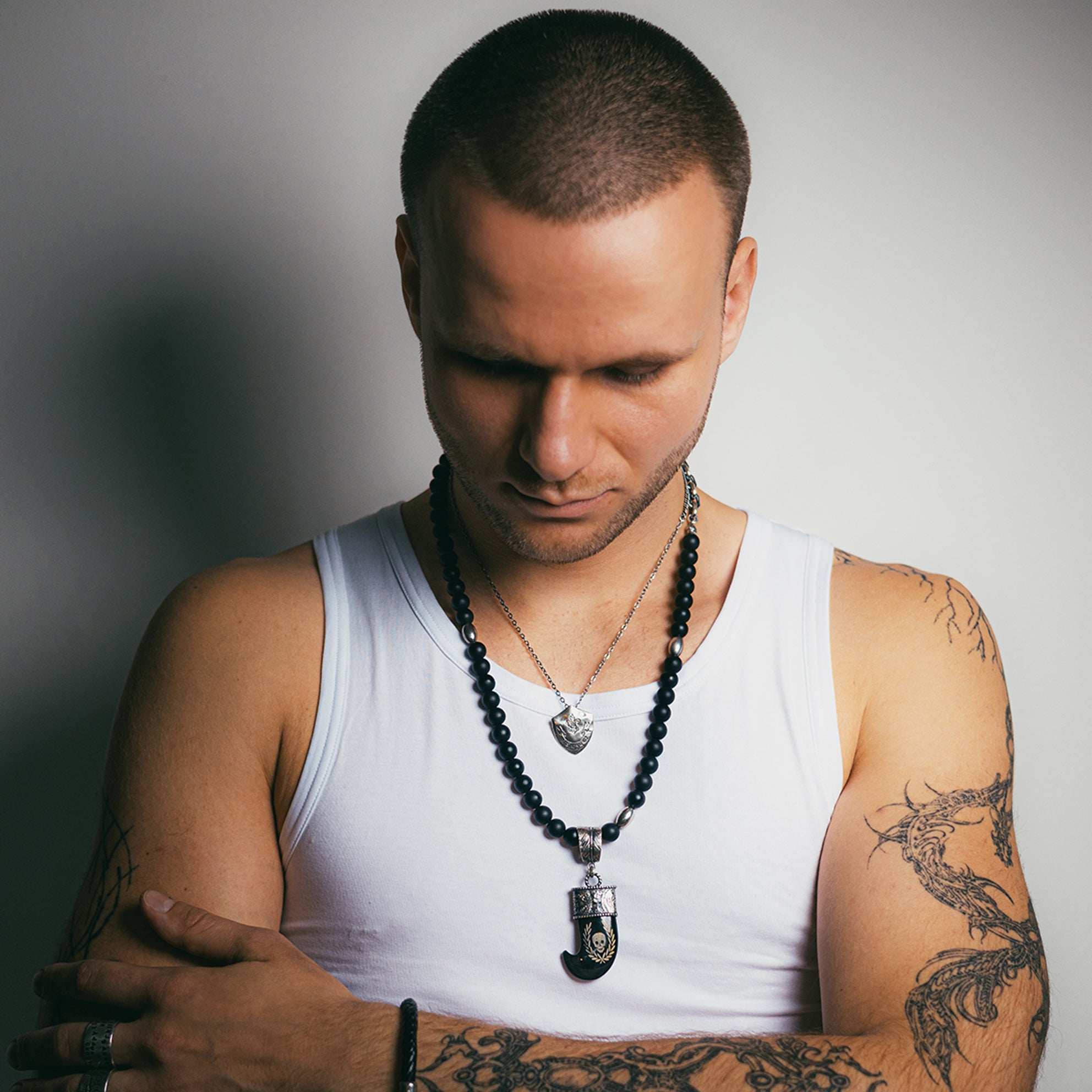Skull Tooth Beaded Necklace