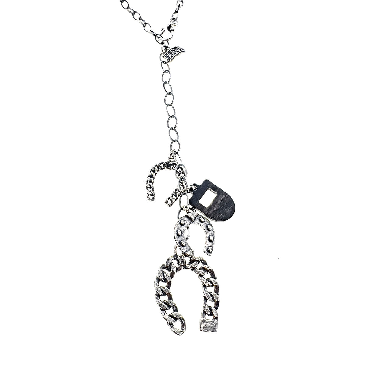 Rebel Rebel Horseshoe Necklace – Sterling Silver – Gem Kingdom
