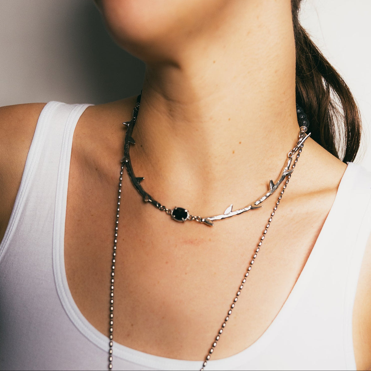 Rebel Rebel Doornen Ketting – Sterling Zilver – Gem Kingdom