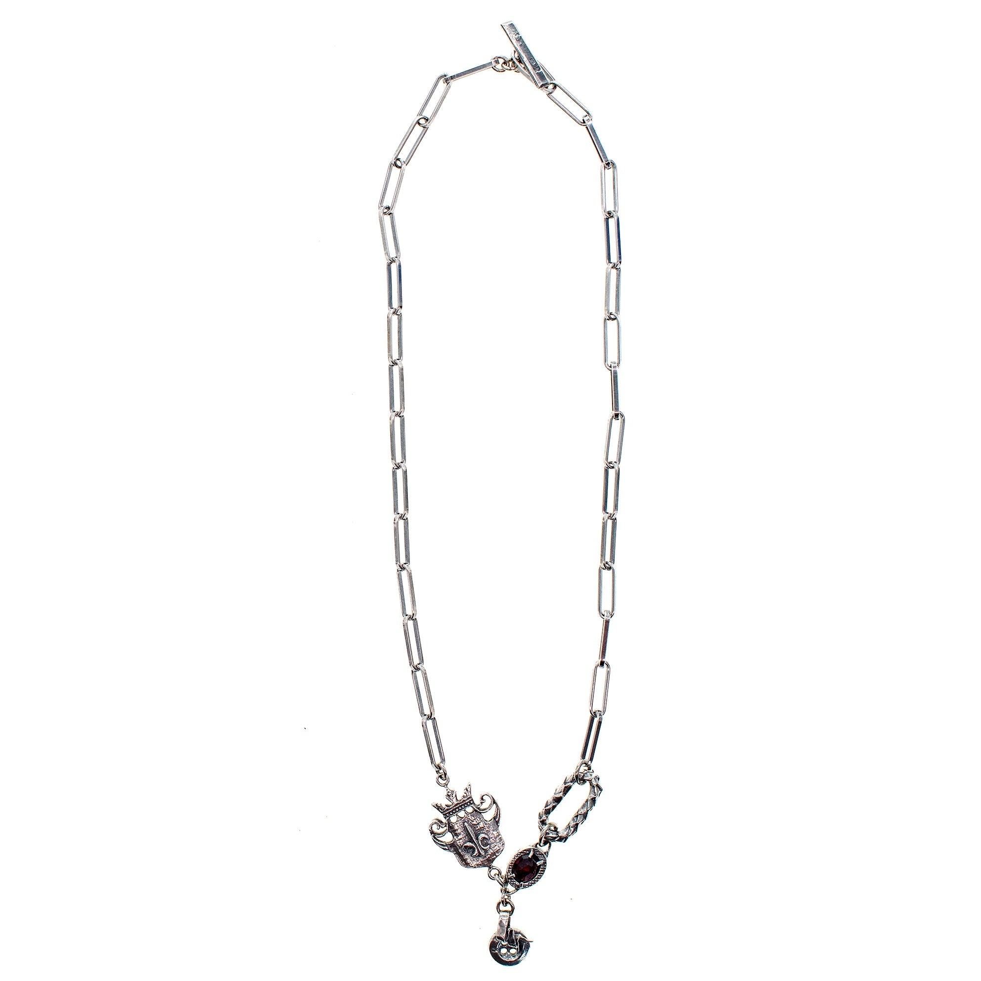 Rebel Rebel Paperclip Necklace – Sterling Silver – Gem Kingdom
