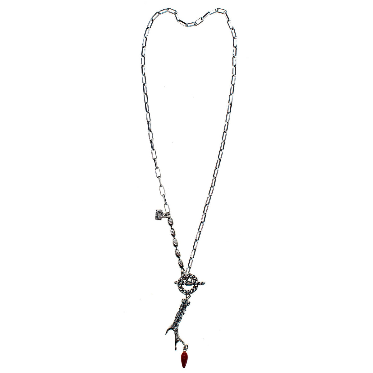 Rebel Rebel Antler Necklace – Sterling Silver – Gem Kingdom