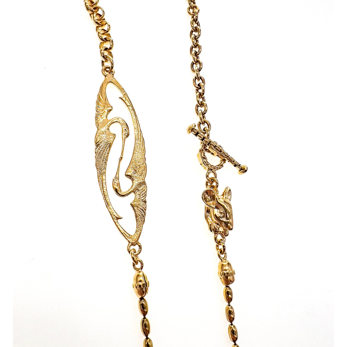 Crow Necklace – 18k Gold Plated – Gem Kingdom