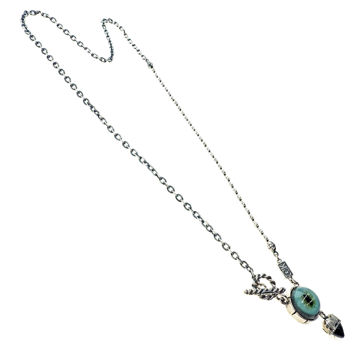 Eye Love You Necklace Blue – Sterling Silver – Gem Kingdom