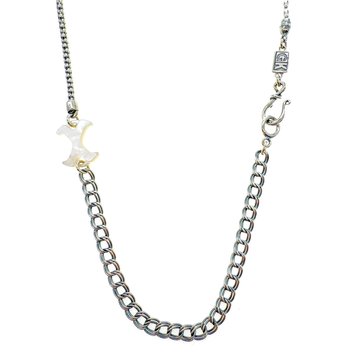 Kruis Ketting Wit – Sterling Zilver – Gem Kingdom