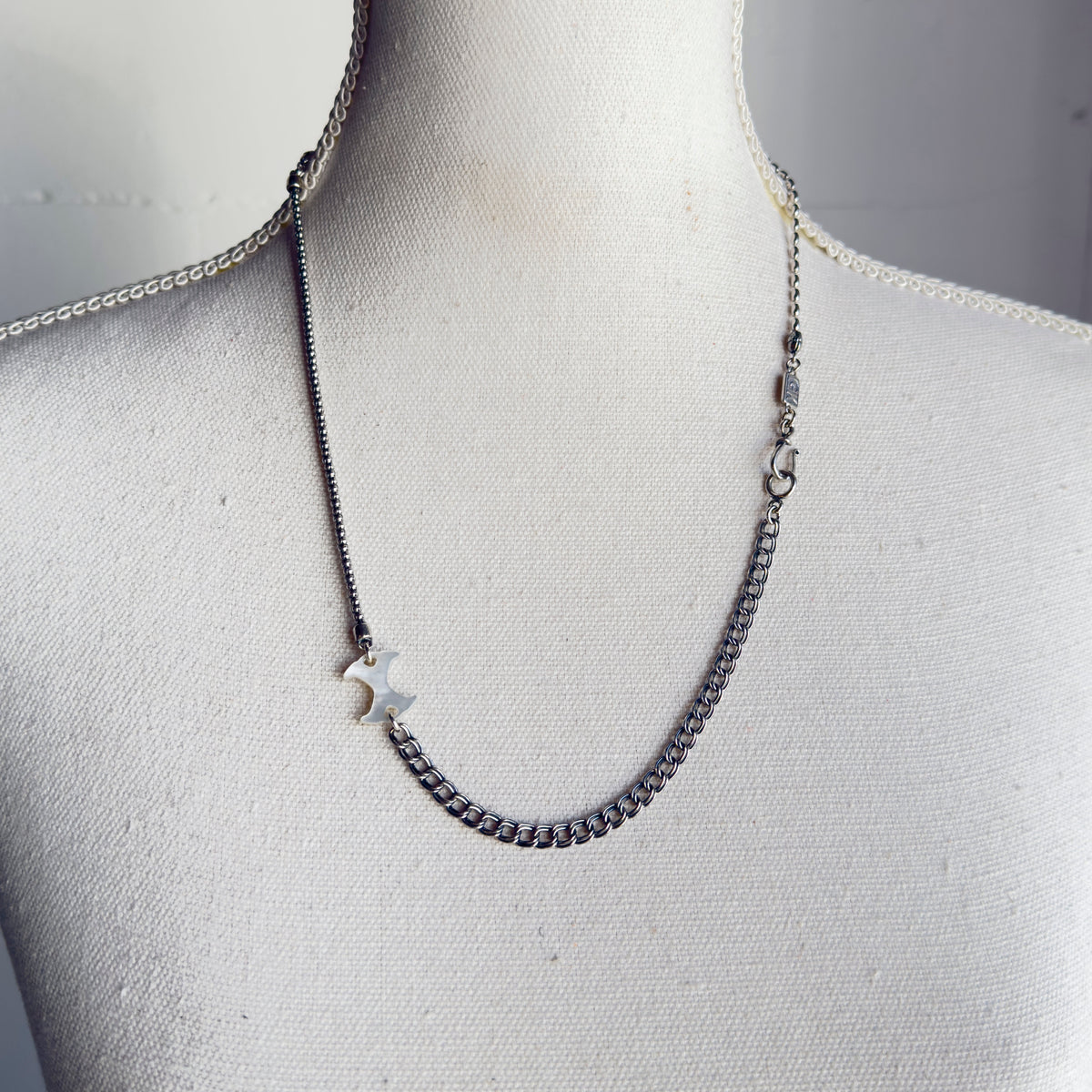 Kruis Ketting Wit – Sterling Zilver – Gem Kingdom