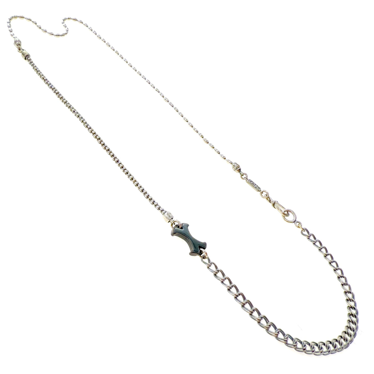 Kruis Ketting Zwart – Sterling Zilver – Gem Kingdom