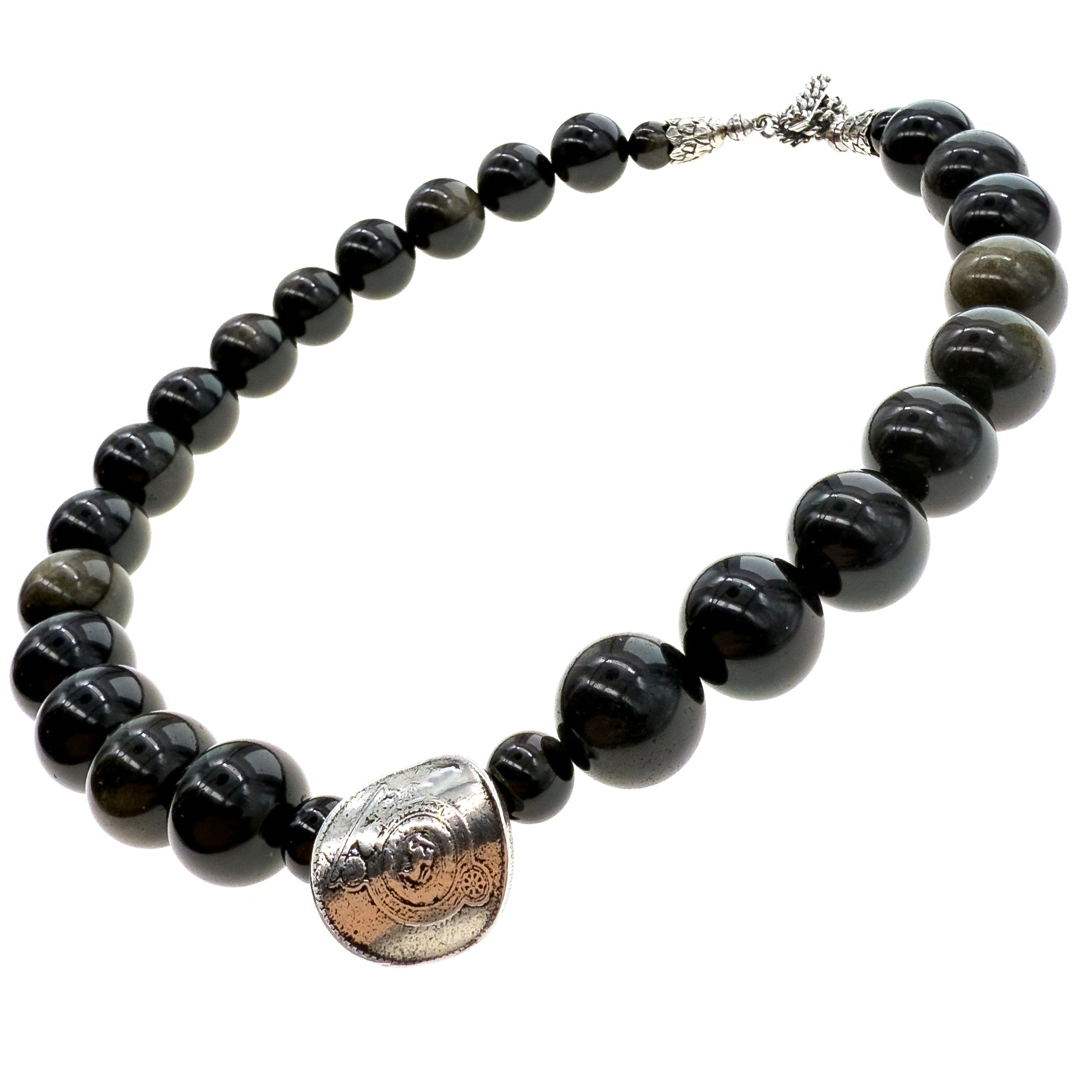 Rebel Rebel Obsidian Beaded Necklace