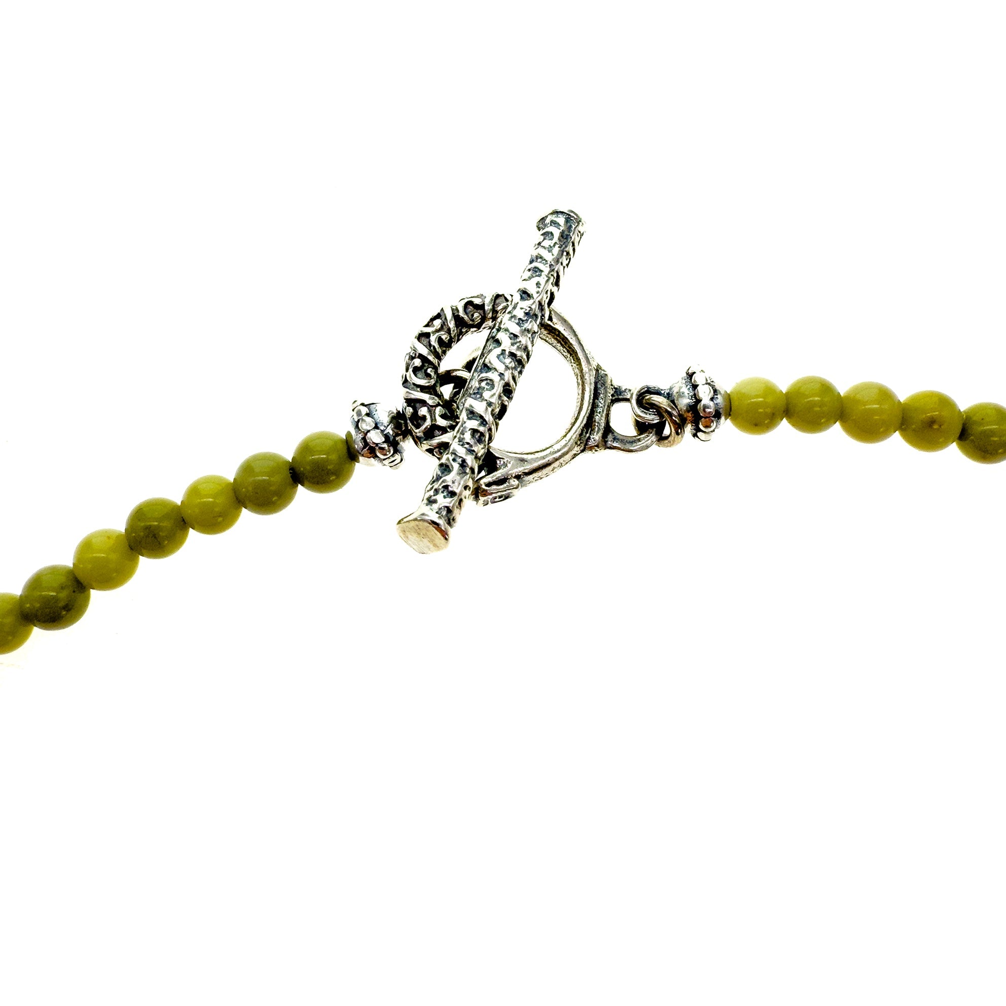 Matcha Green Agate Pearl Necklace – Sterling Silver – Gem Kingdom