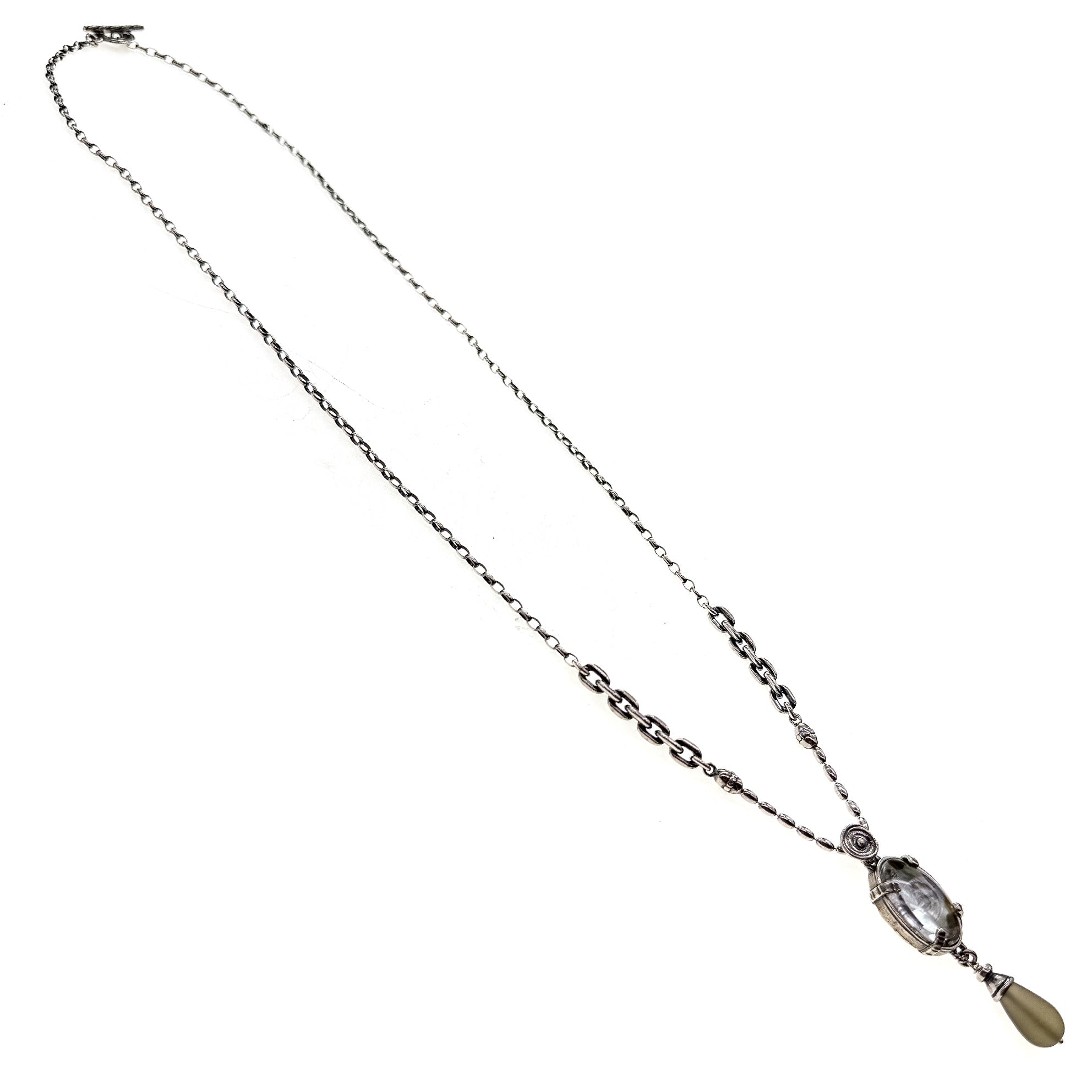 Green Eye Necklace – Sterling Silver – Gem Kingdom