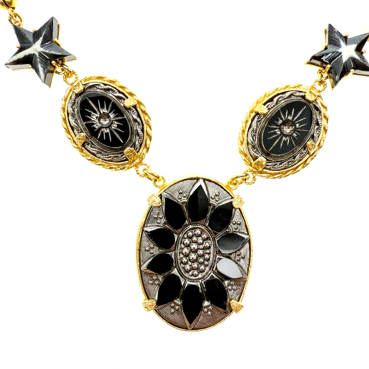 Noir Cosmos Necklace – Gold Plated – Gem Kingdom