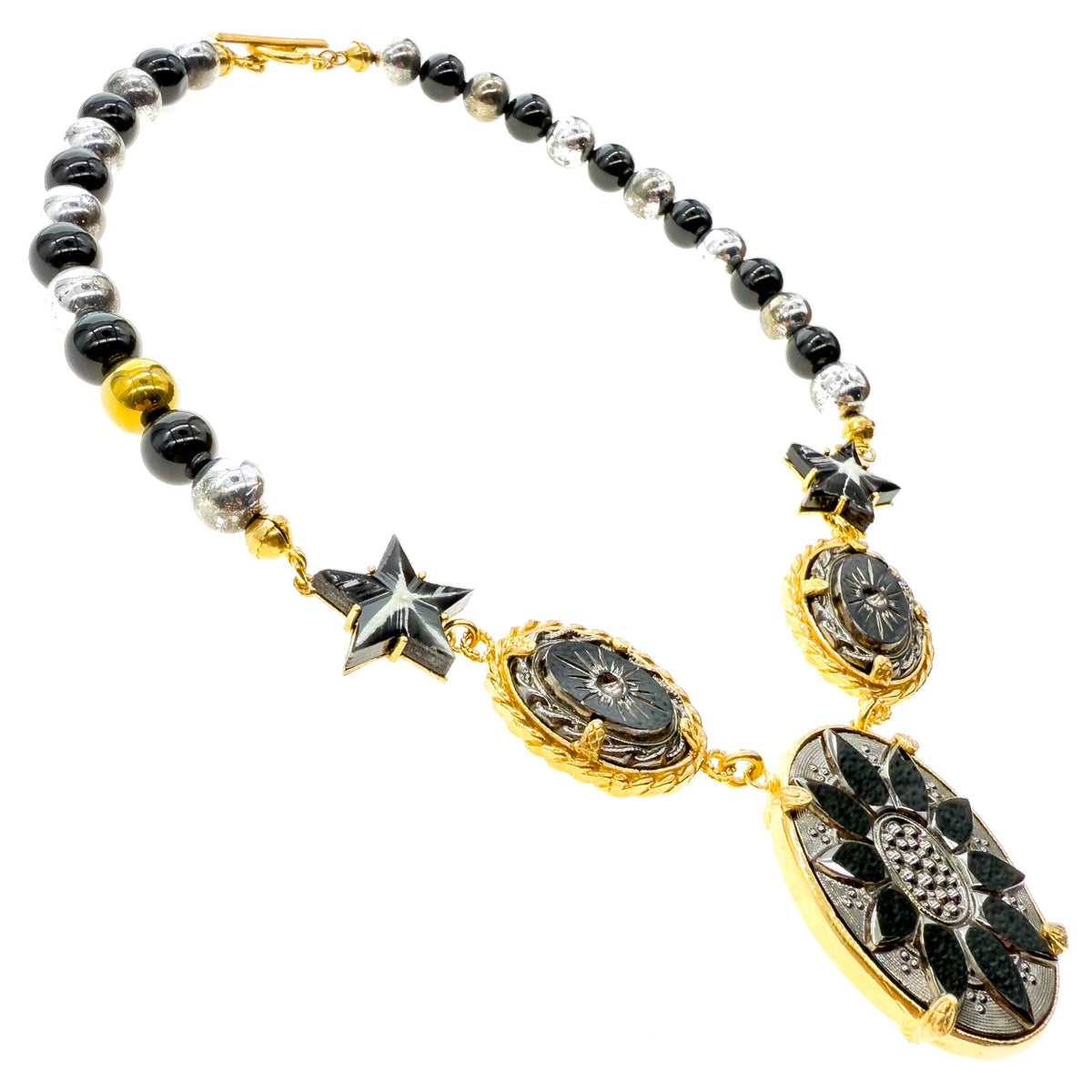 Noir Cosmos Necklace – Gold Plated – Gem Kingdom