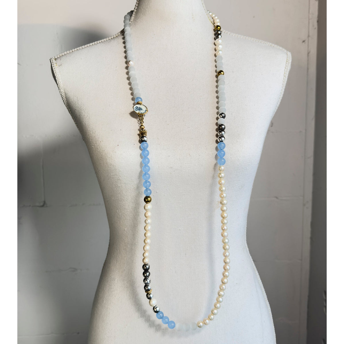 Blue Solace Ketting – Verguld – Gem Kingdom