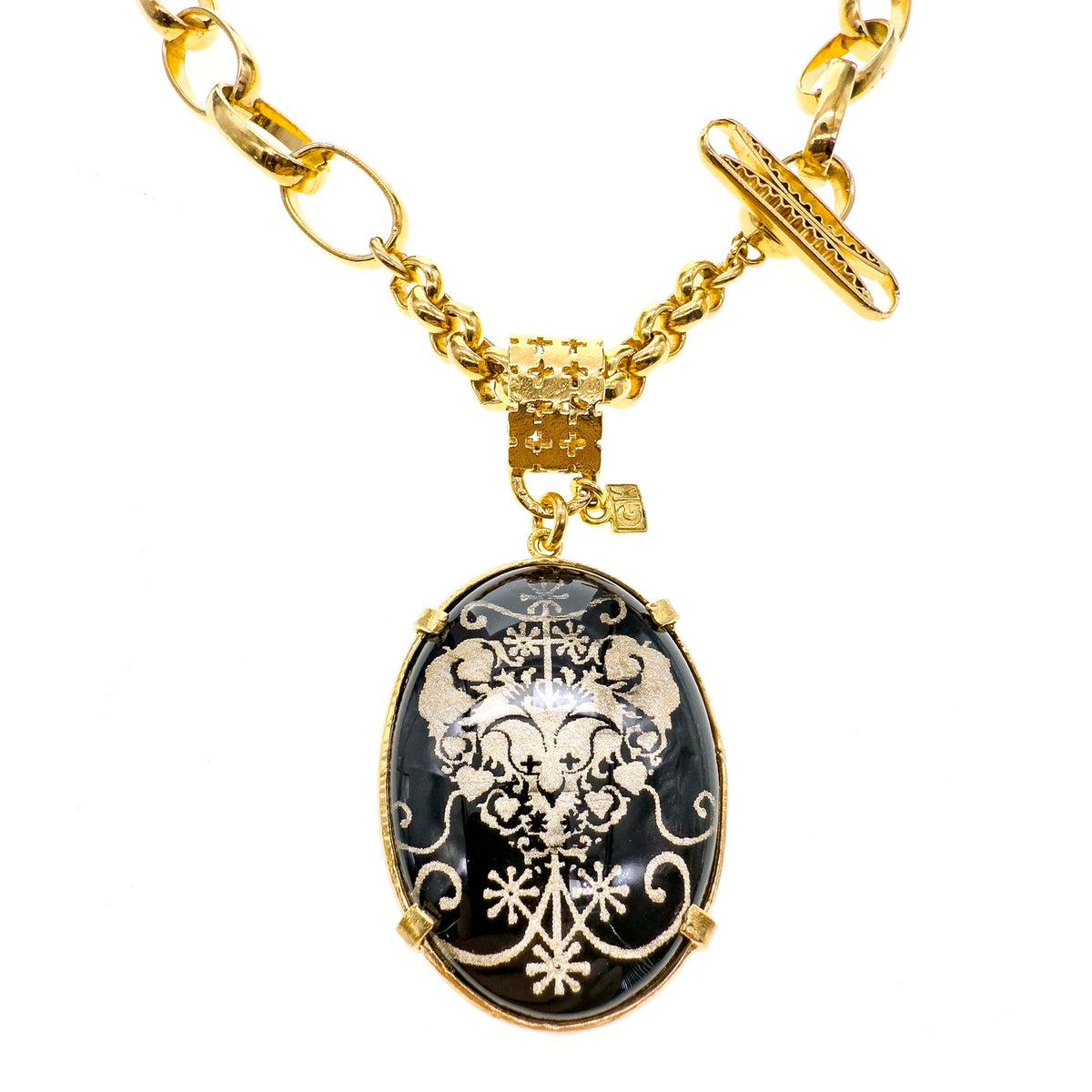 Open Schakel Intaglio Ketting – Verguld – Gem Kingdom