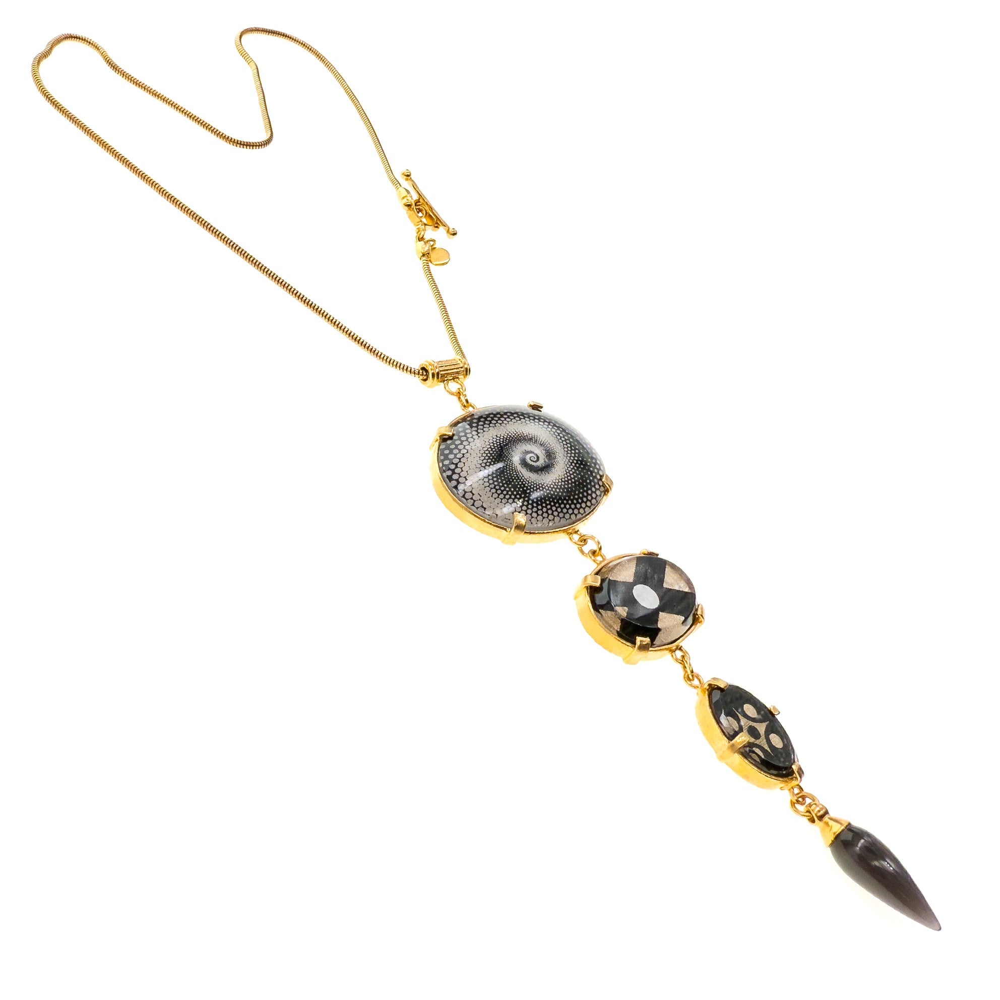 Triple Pendant Intaglio Necklace