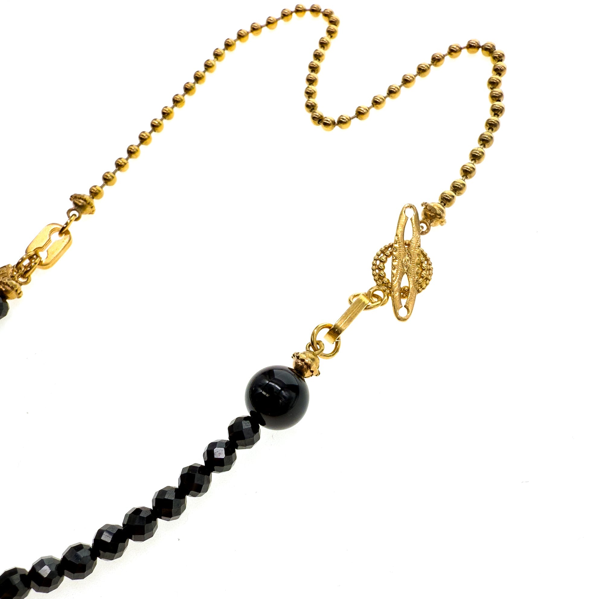 Intaglio Pendant Black Spinel Necklace
