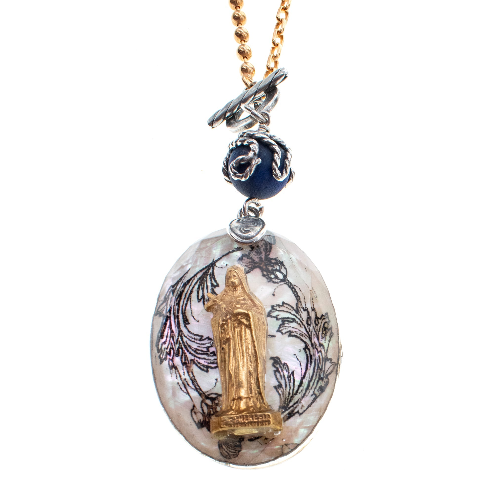 Theresa Resin & Gold-Plated Long Necklace – Gold Plated – Gem Kingdom
