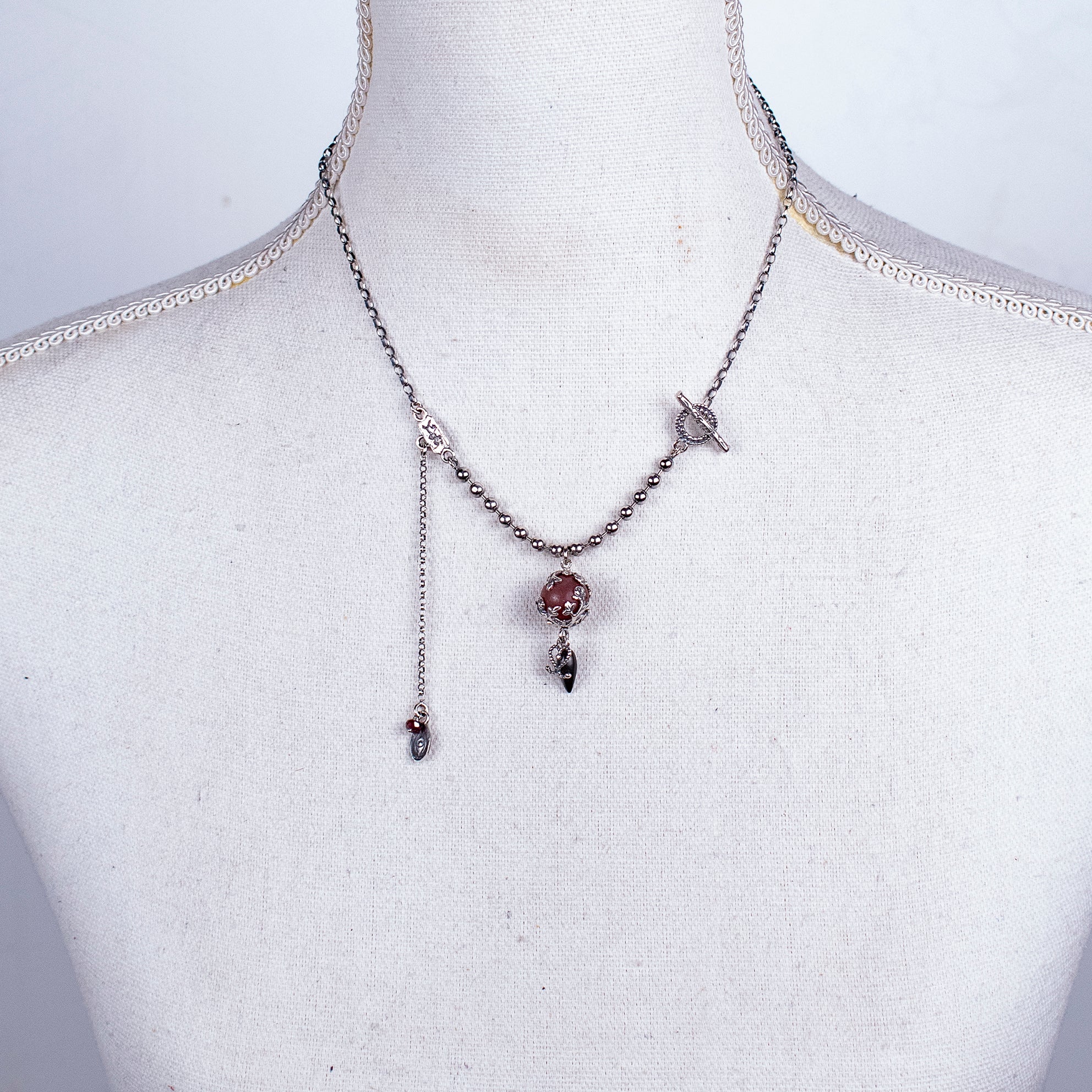 Red Carnelian Pendant Necklace – Sterling Silver – Gem Kingdom