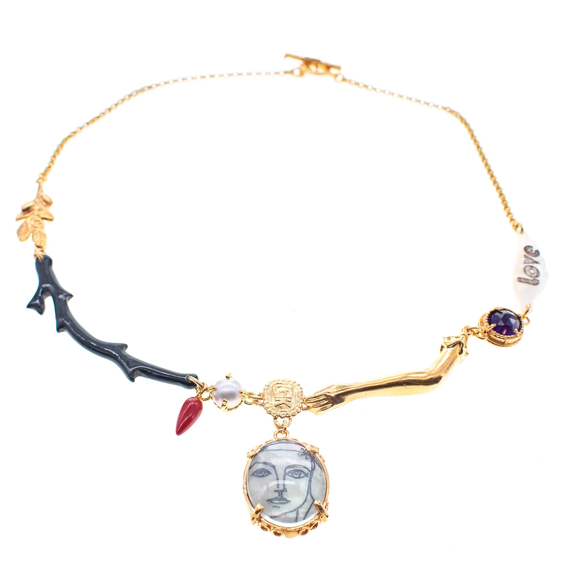 Portrait Of Love Necklace – Gold Plated – Gem Kingdom