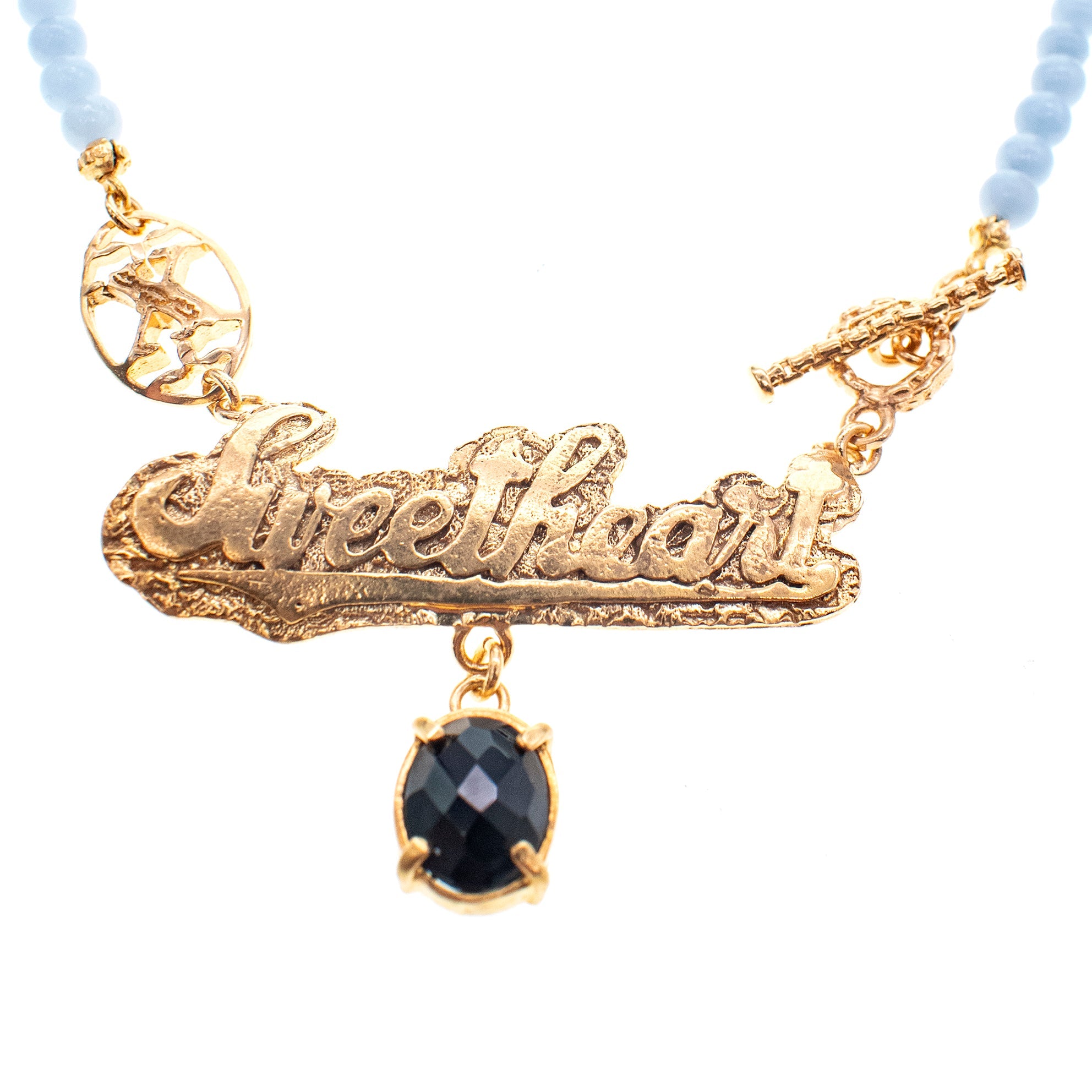 Blue Sweetheart Necklace – Gold Plated – Gem Kingdom