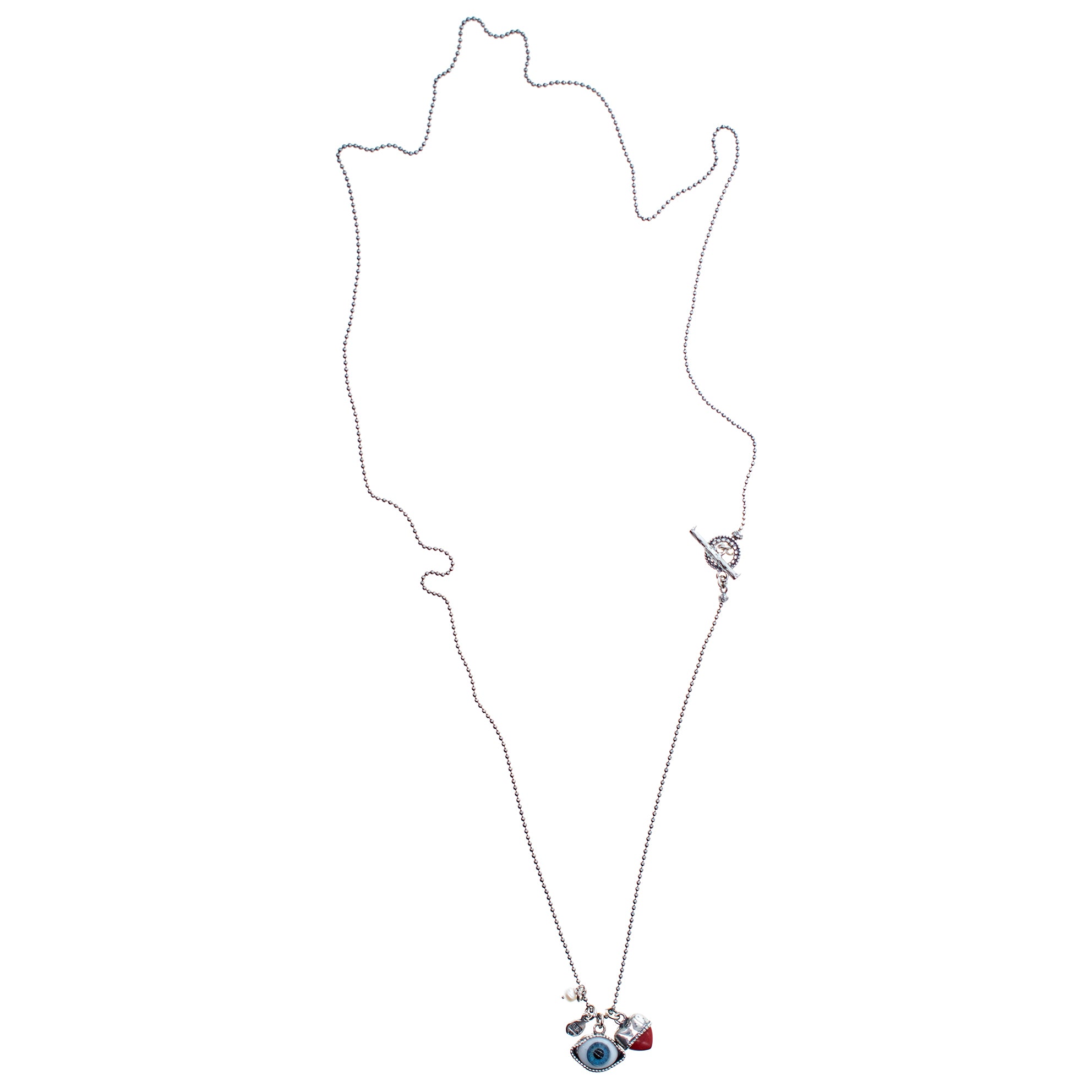 Blauwe Eye Love You Ketting