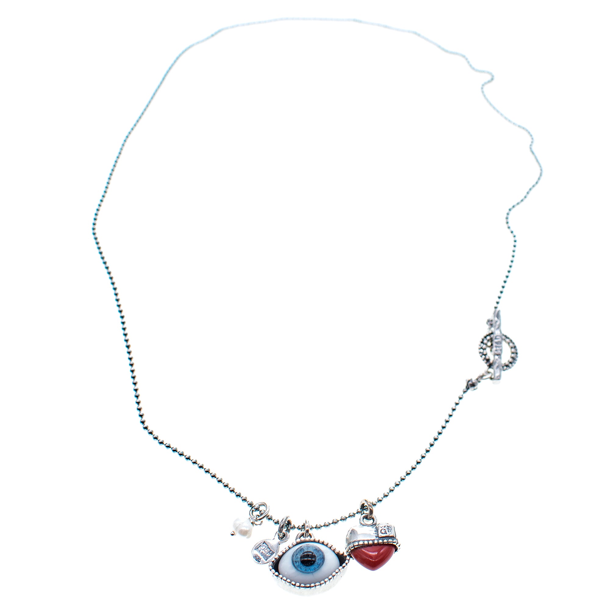 Blauwe Eye Love You Ketting