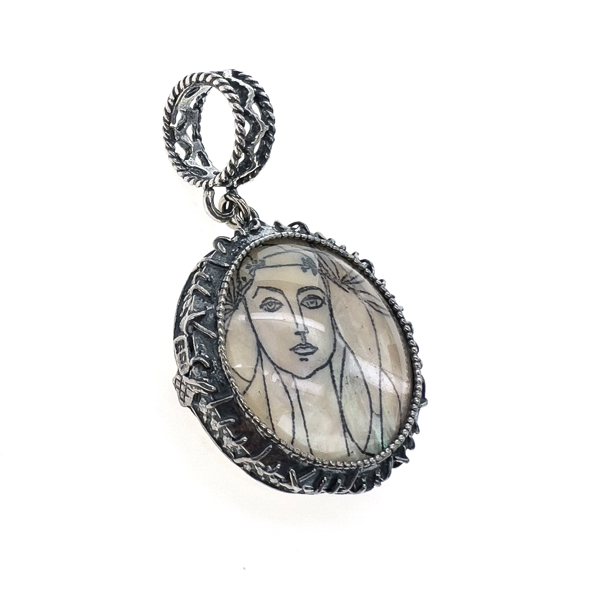 Picasso Sterling Silver Pendant – Sterling Silver – Gem Kingdom