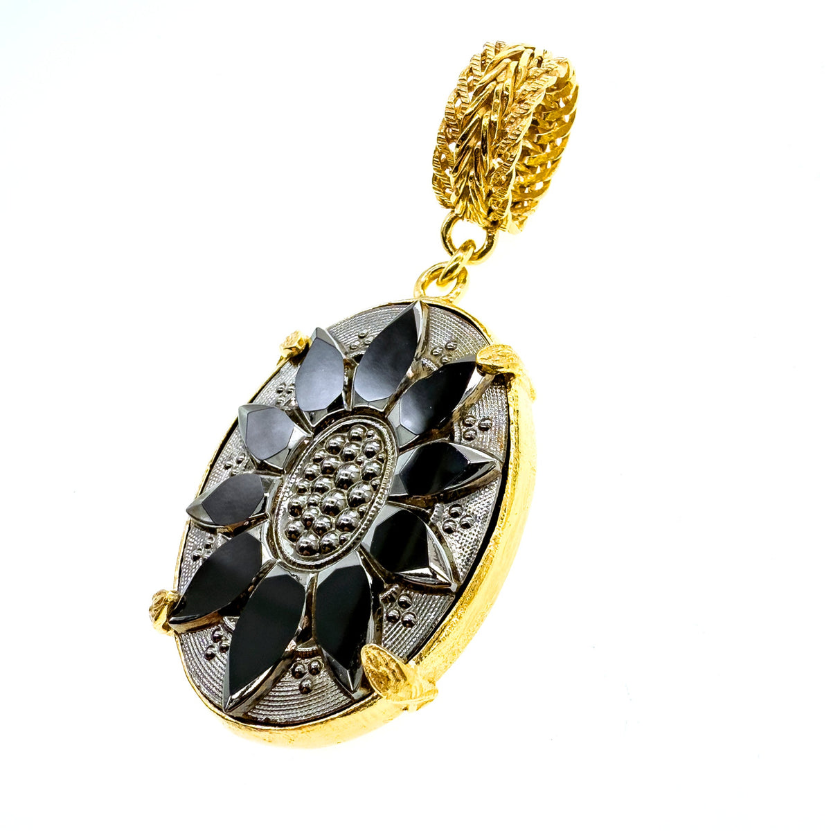 Noir Cosmos Pendant – Gold Plated – Gem Kingdom